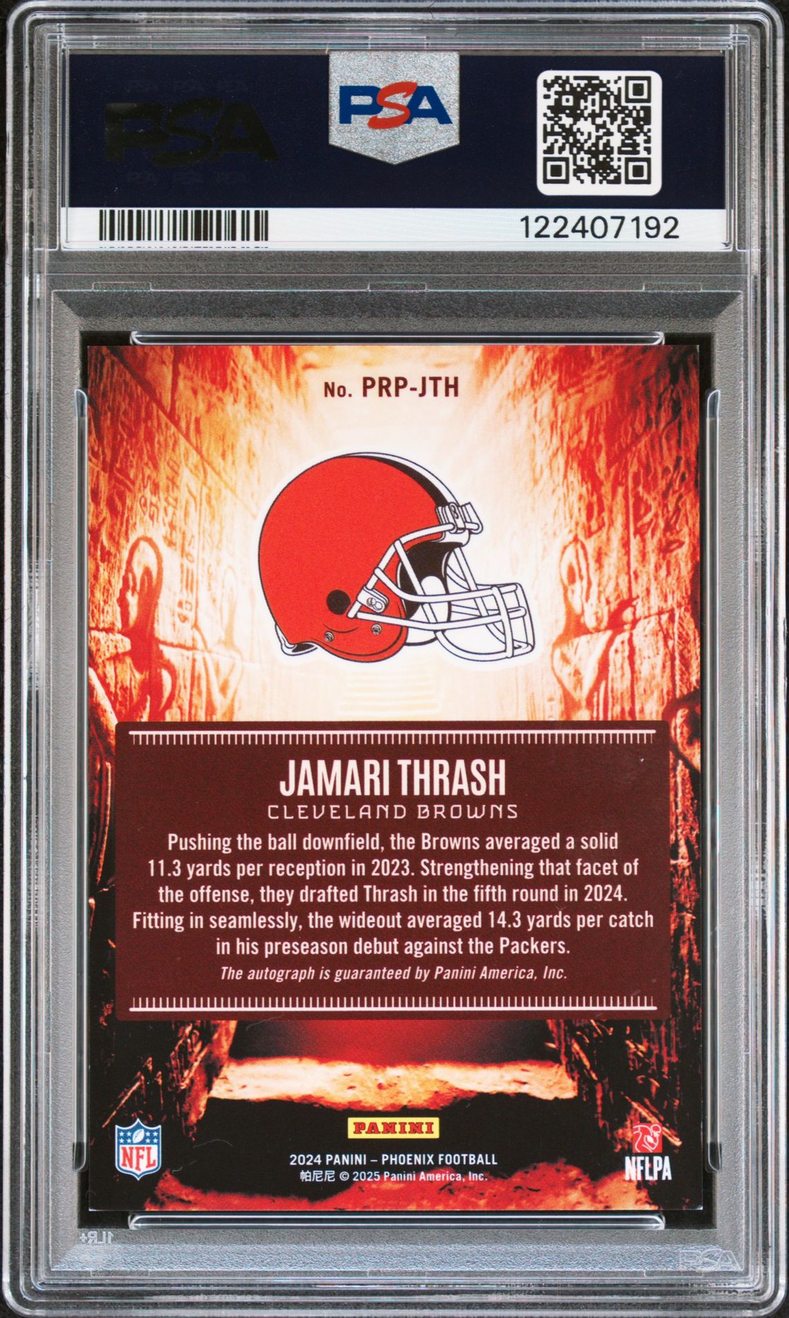 2024 Panini Phoenix Phoenician Rookie Penmanship Autographs Jamari Thrash #Prpjth Nm-Mt 8 back