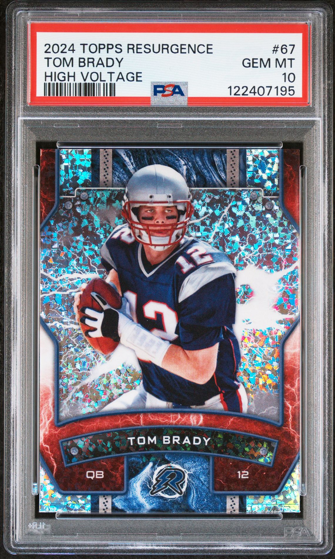 2024 Topps Resurgence Tom Brady #67 (High Voltage) Gem Mt 10 front
