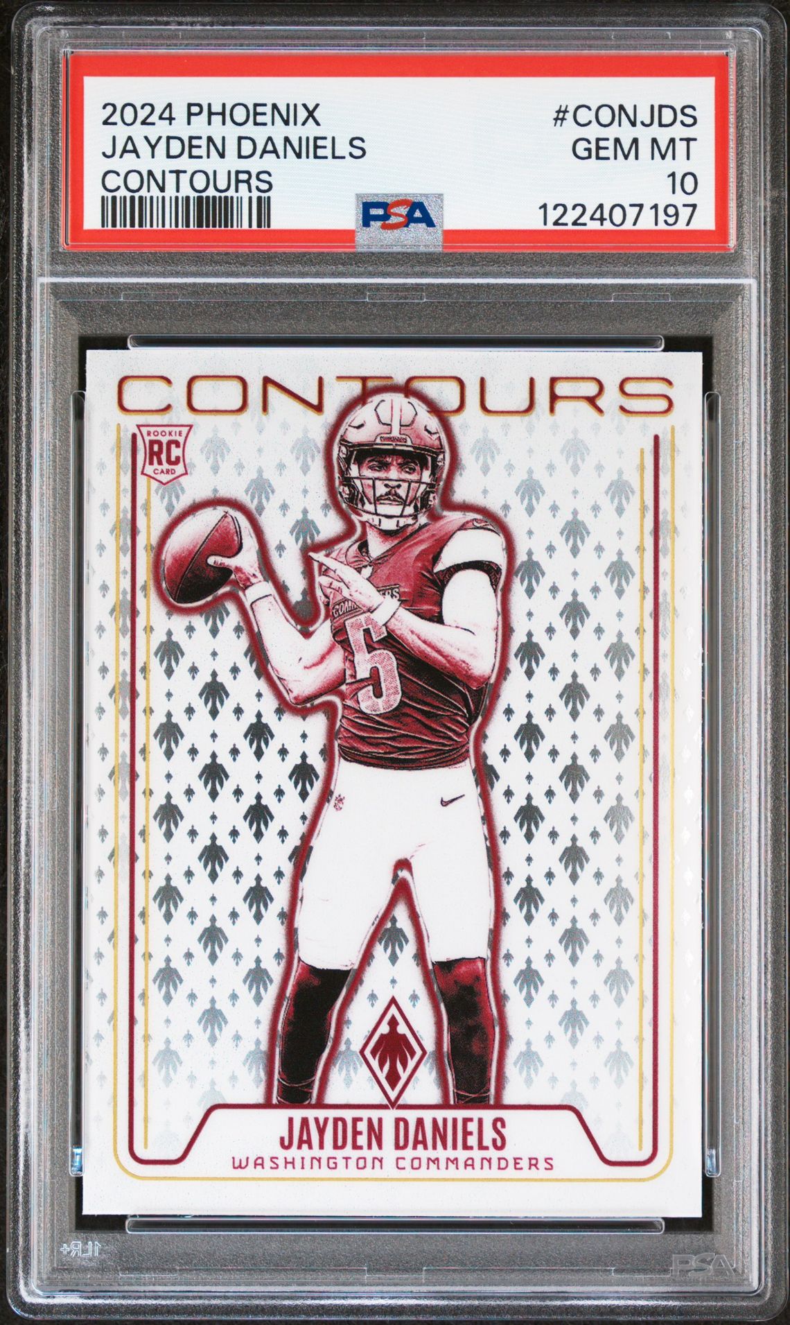 2024 Panini Phoenix Contours Jayden Daniels #Conjds Gem Mt 10 front