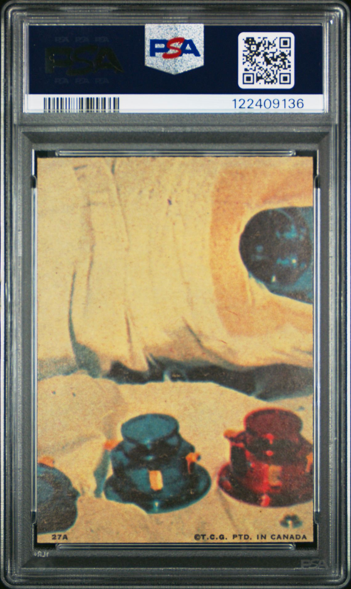 1969 O-Pee-Chee Man On The Moon Rehearsal! #27A (Man On The Moon) Ex-Mt 6 back