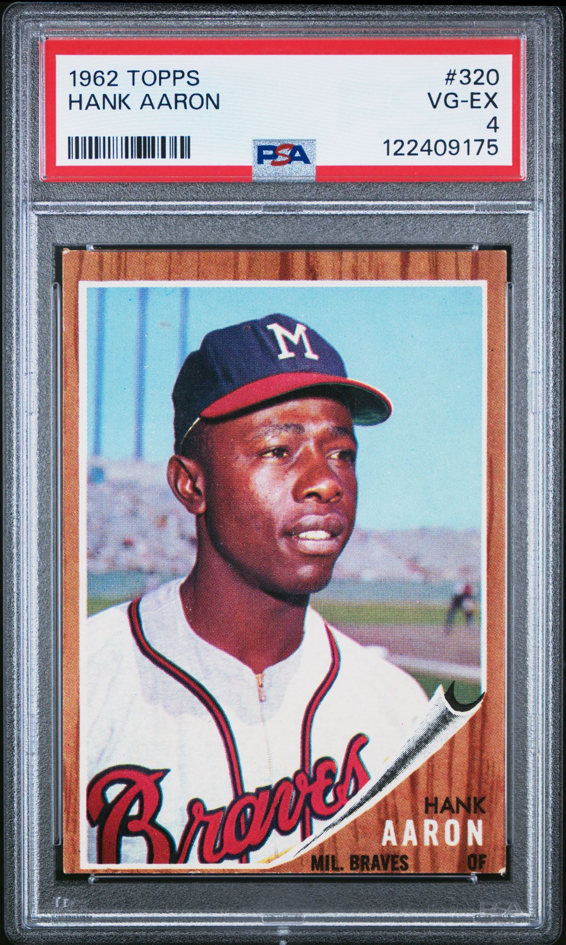 1962 Topps Hank Aaron #320 Vg-Ex 4 front