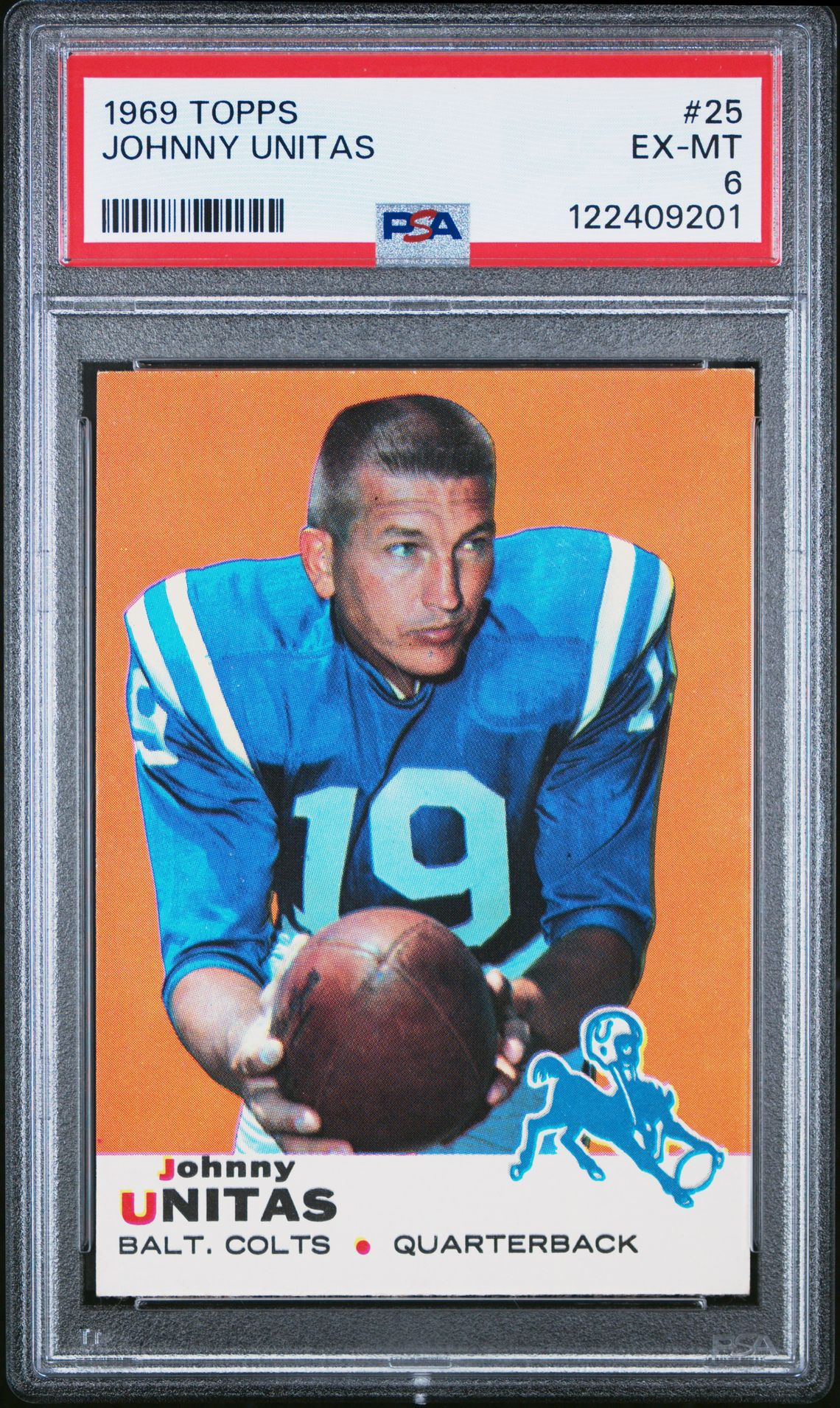 1969 Topps Johnny Unitas #25 Ex-Mt 6 front
