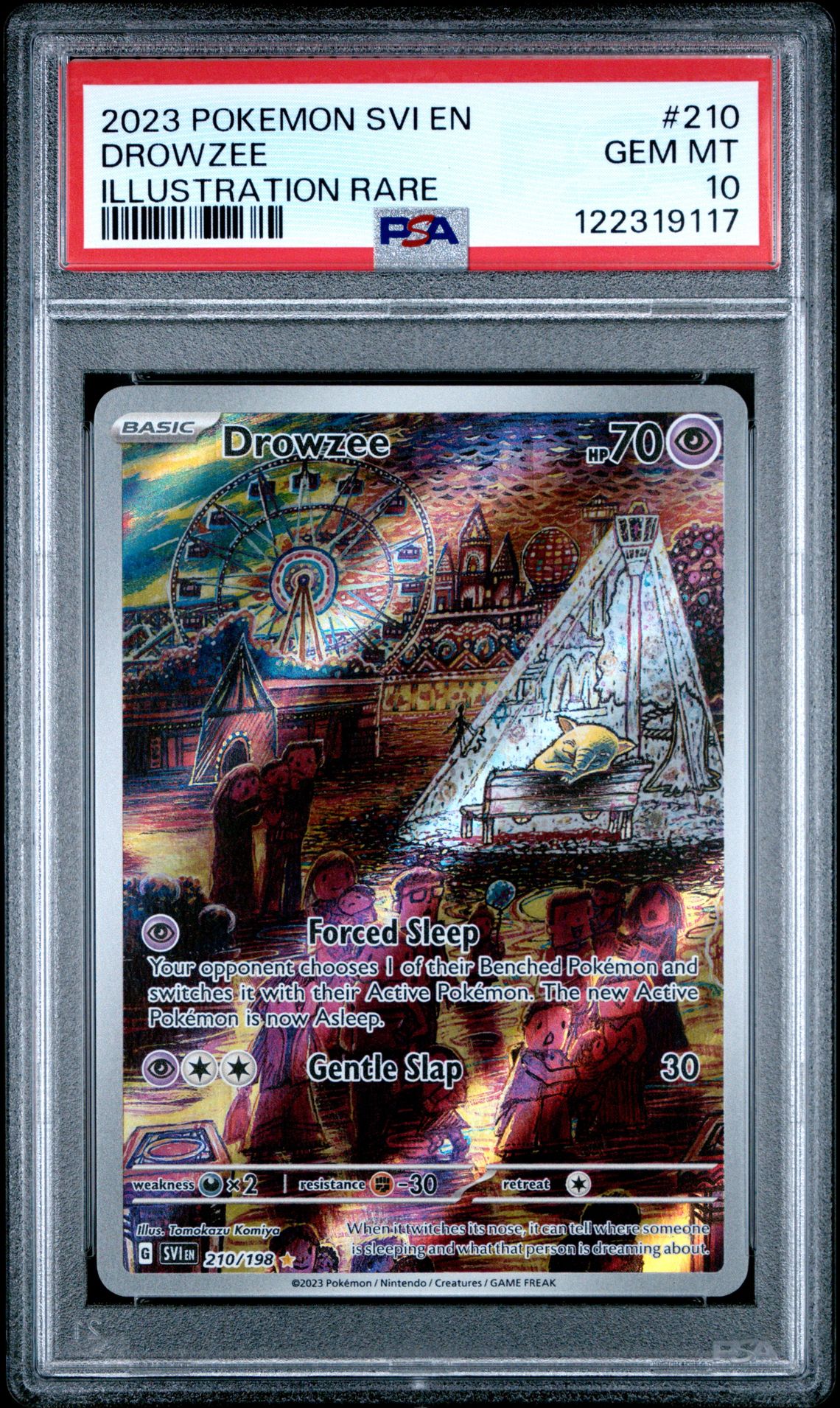 2023 Pokemon Svi En-Scarlet & Violet Drowzee #210 (Illustration Rare) Gem Mt 10 front