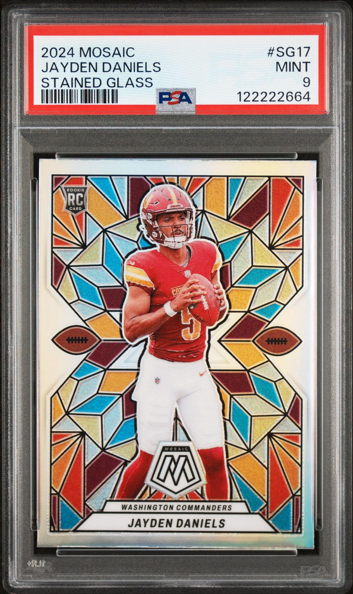 2024 Panini Mosaic Stained Glass Jayden Daniels #Sg17 Mint 9 front