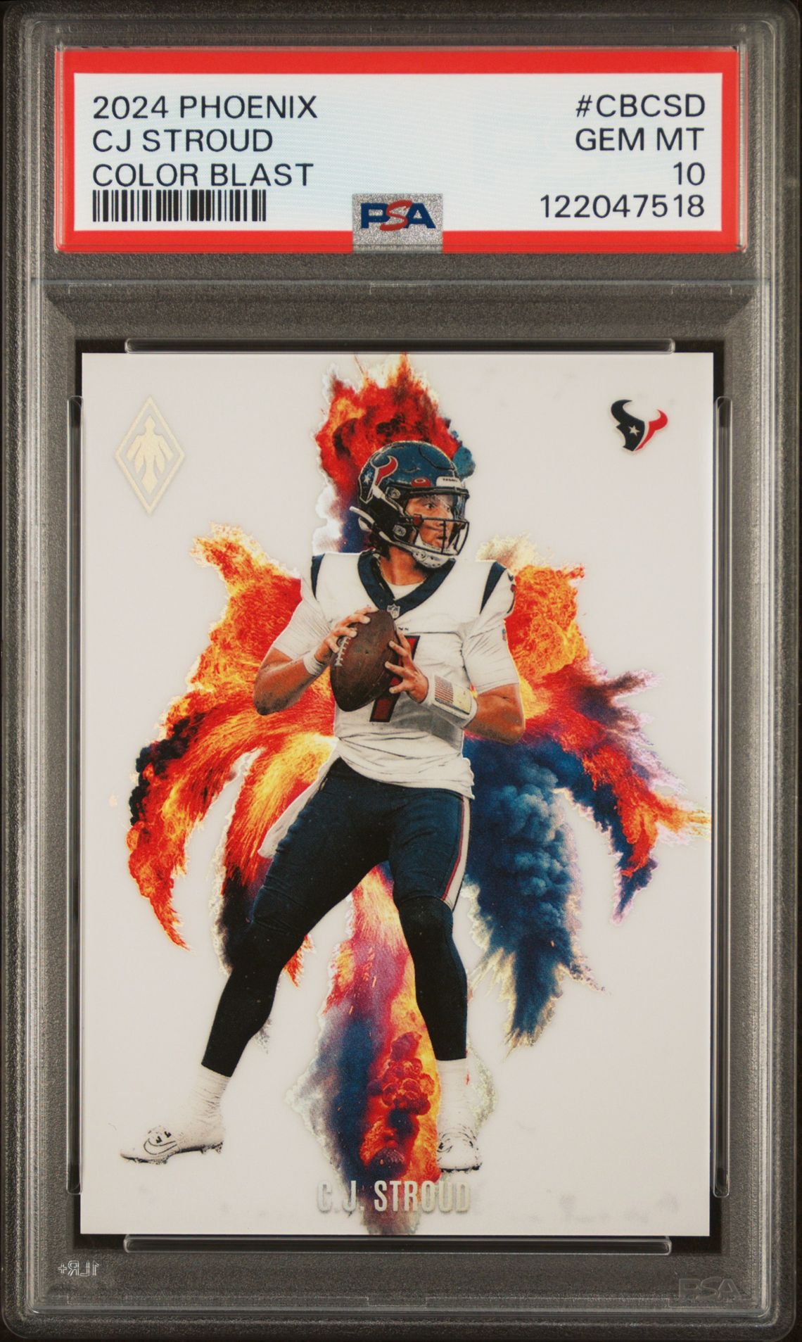 2024 Panini Phoenix Color Blast Cj Stroud #Cbcsd Gem Mt 10 front