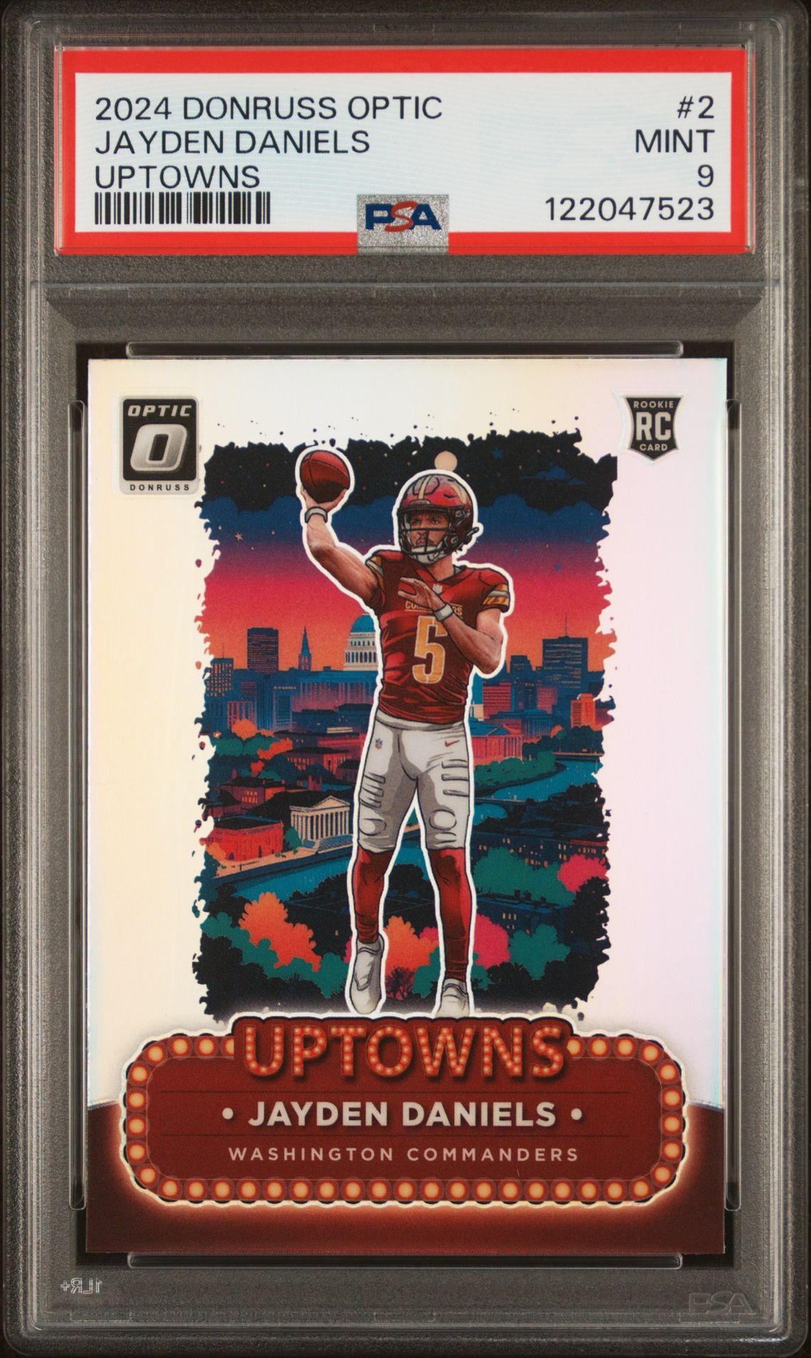 2024 Panini Donruss Optic Uptowns Jayden Daniels #2 Mint 9 front