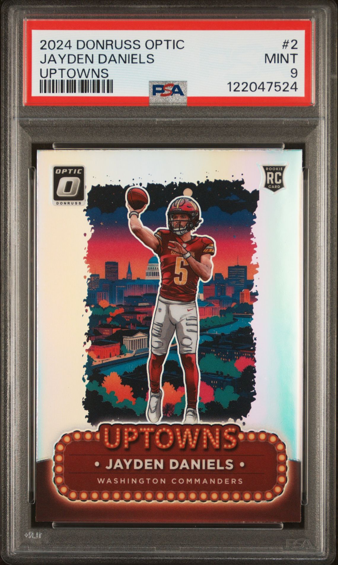 2024 Panini Donruss Optic Uptowns Jayden Daniels #2 Mint 9 front