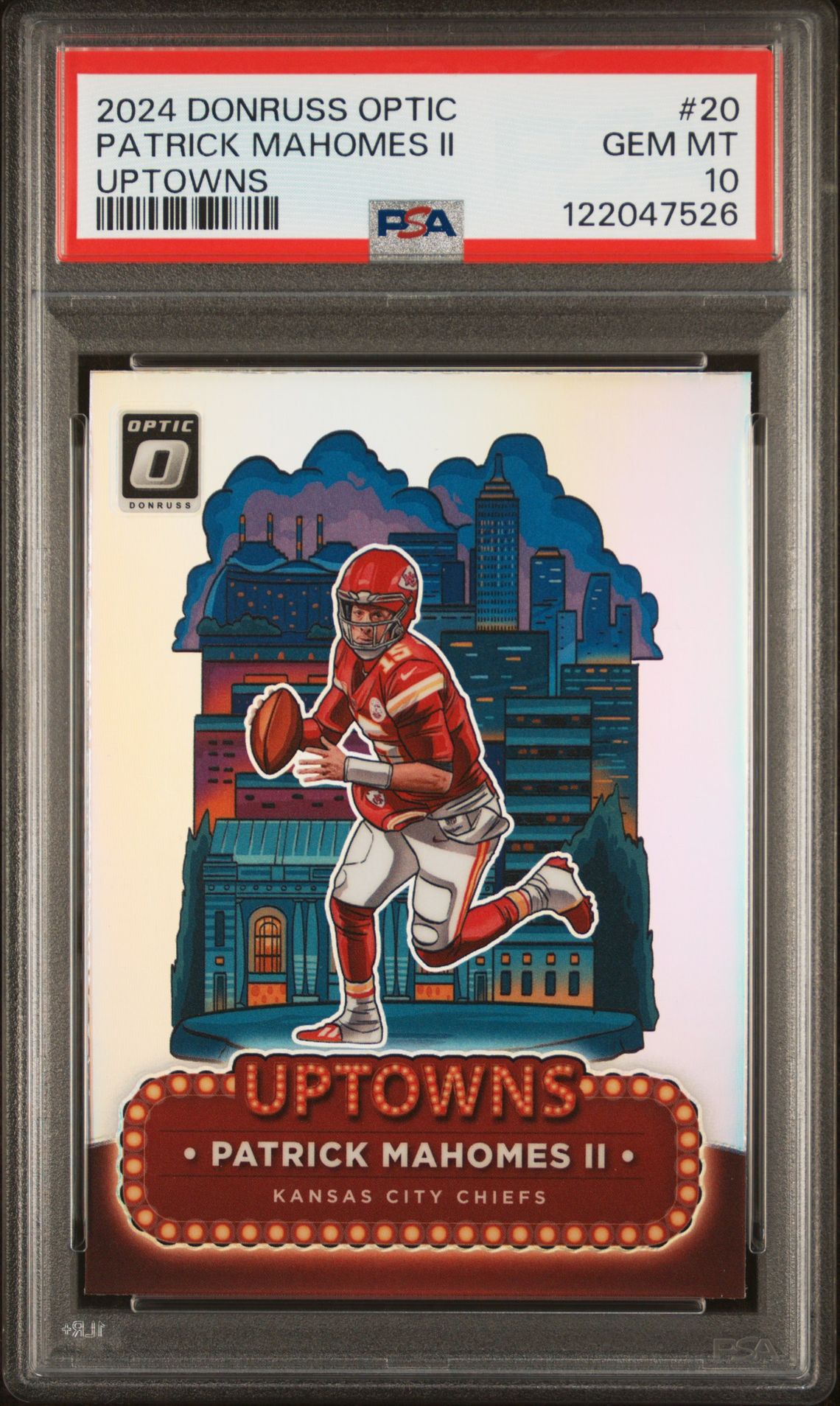 2024 Panini Donruss Optic Uptowns Patrick Mahomes Ii #20 Gem Mt 10 front