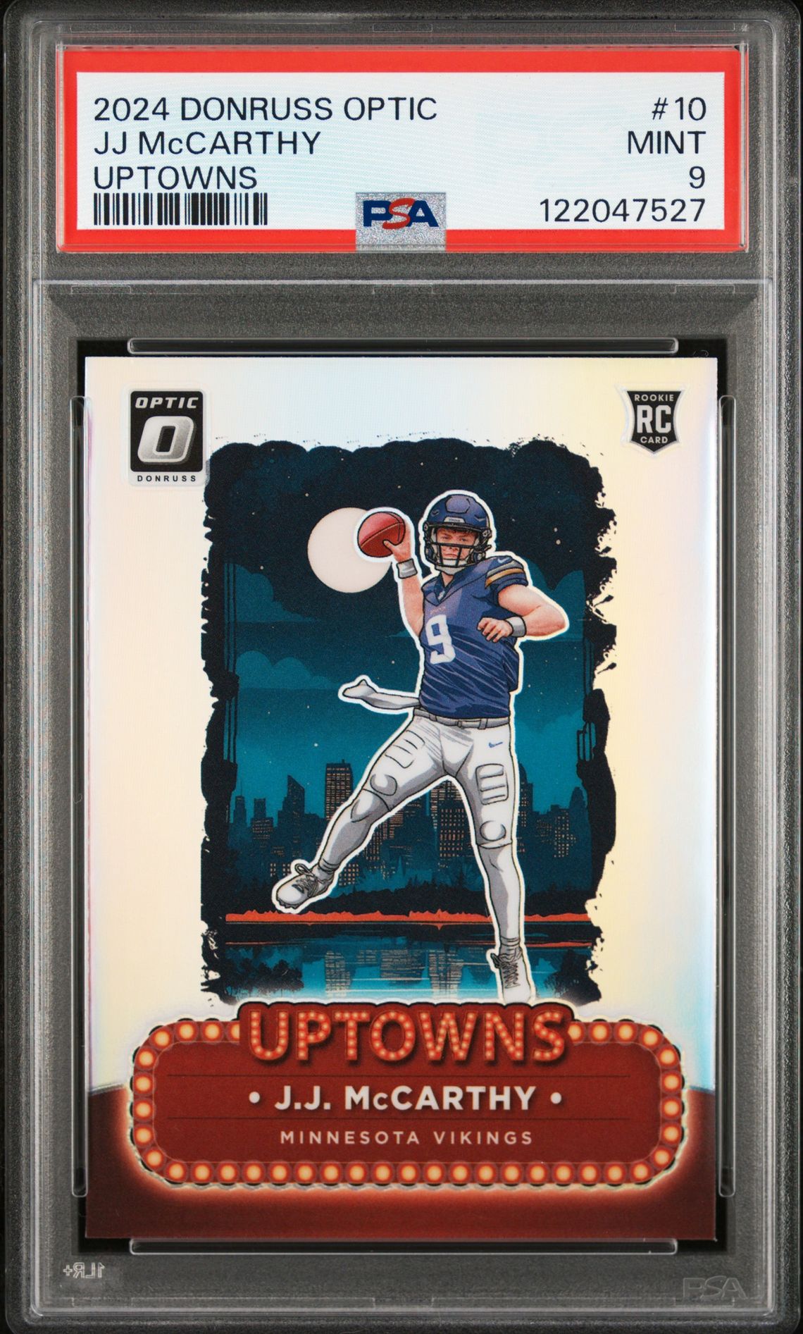 2024 Panini Donruss Optic Uptowns Jj Mccarthy #10 Mint 9 front