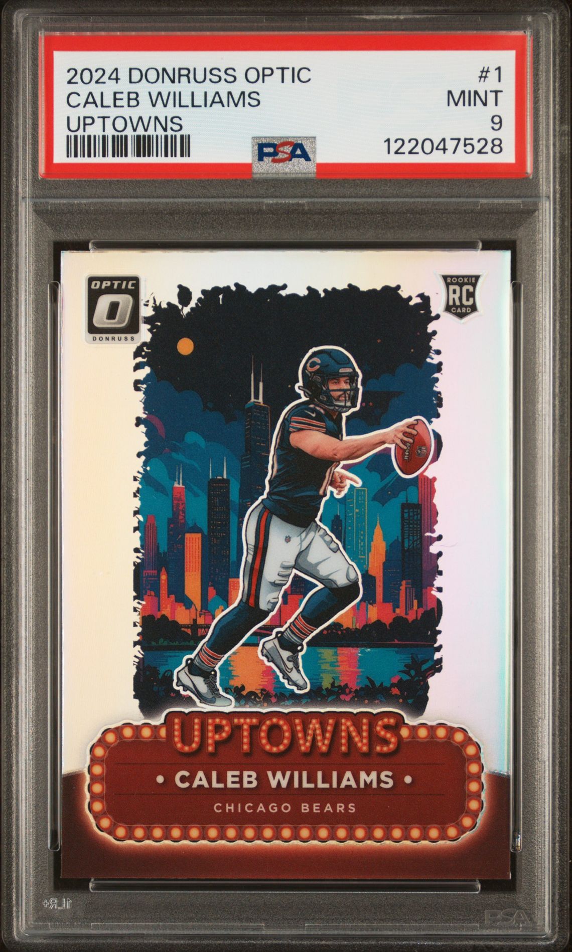 2024 Panini Donruss Optic Uptowns Caleb Williams #1 Mint 9 front
