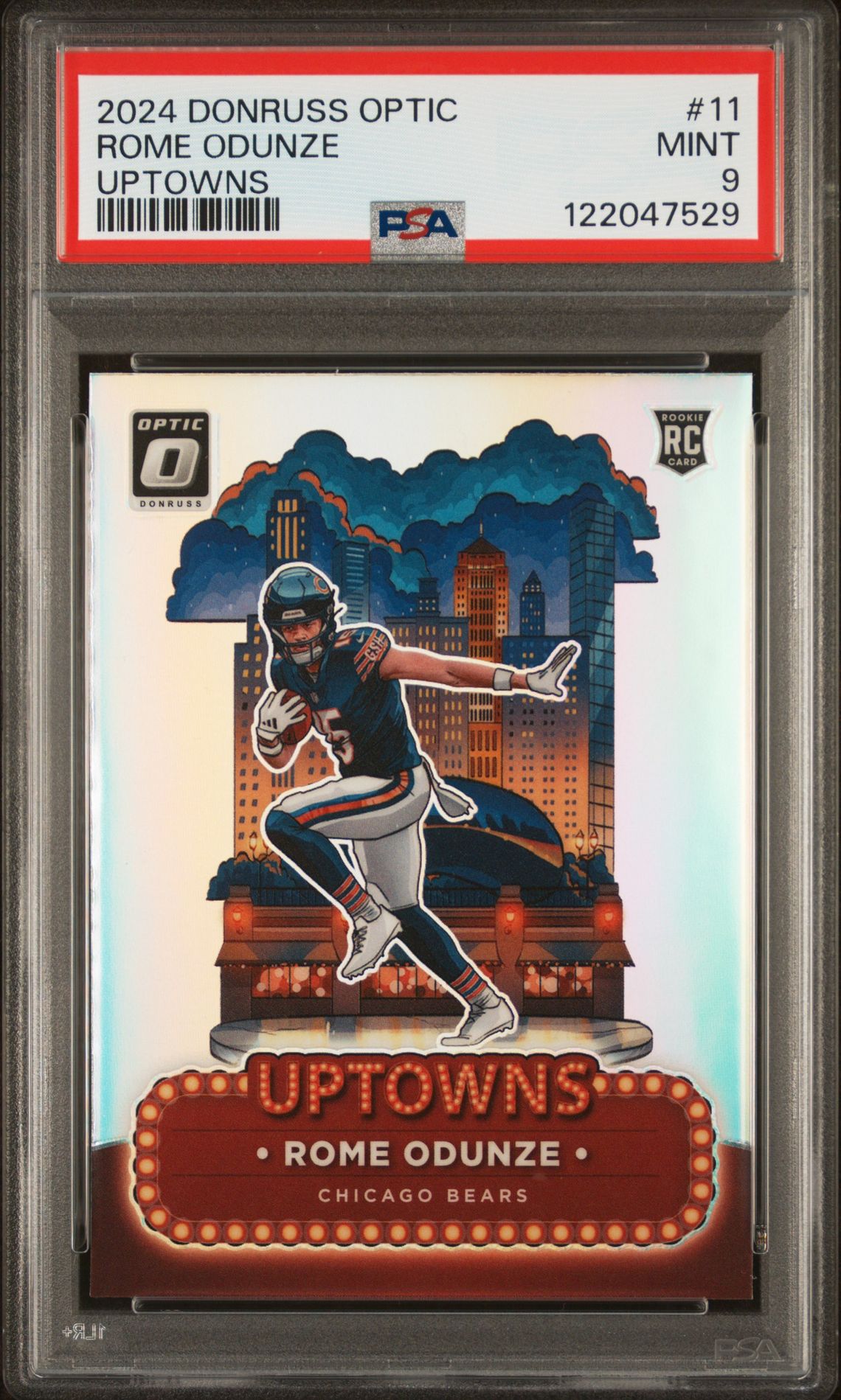 2024 Panini Donruss Optic Uptowns Rome Odunze #11 Mint 9 front