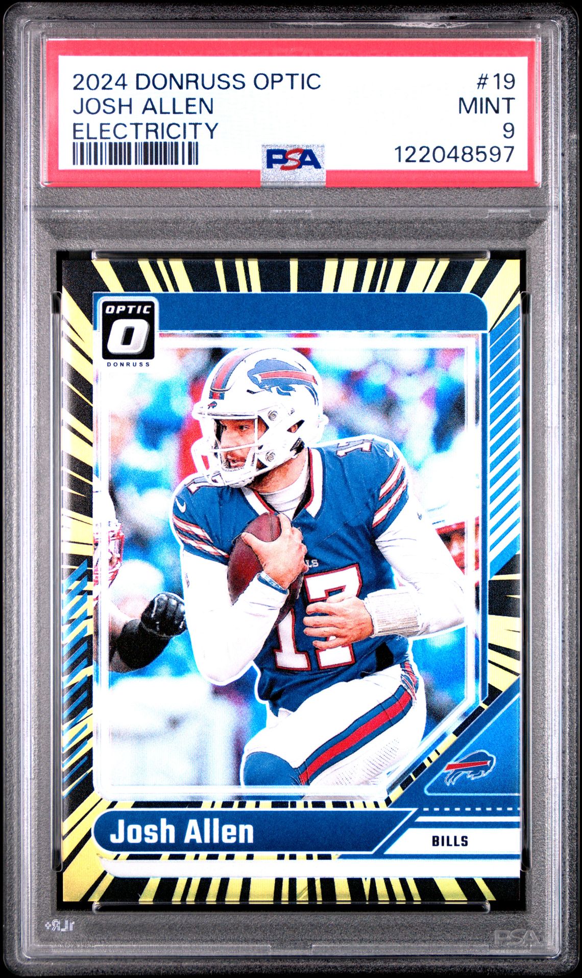 2024 Panini Donruss Optic Josh Allen #19 (Electricity) Mint 9 front