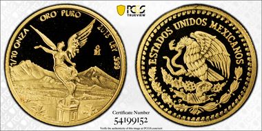 2015-Mo 1/10 oz Libertad Au PR70DCAM