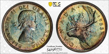 1953 25C No Strap MS65