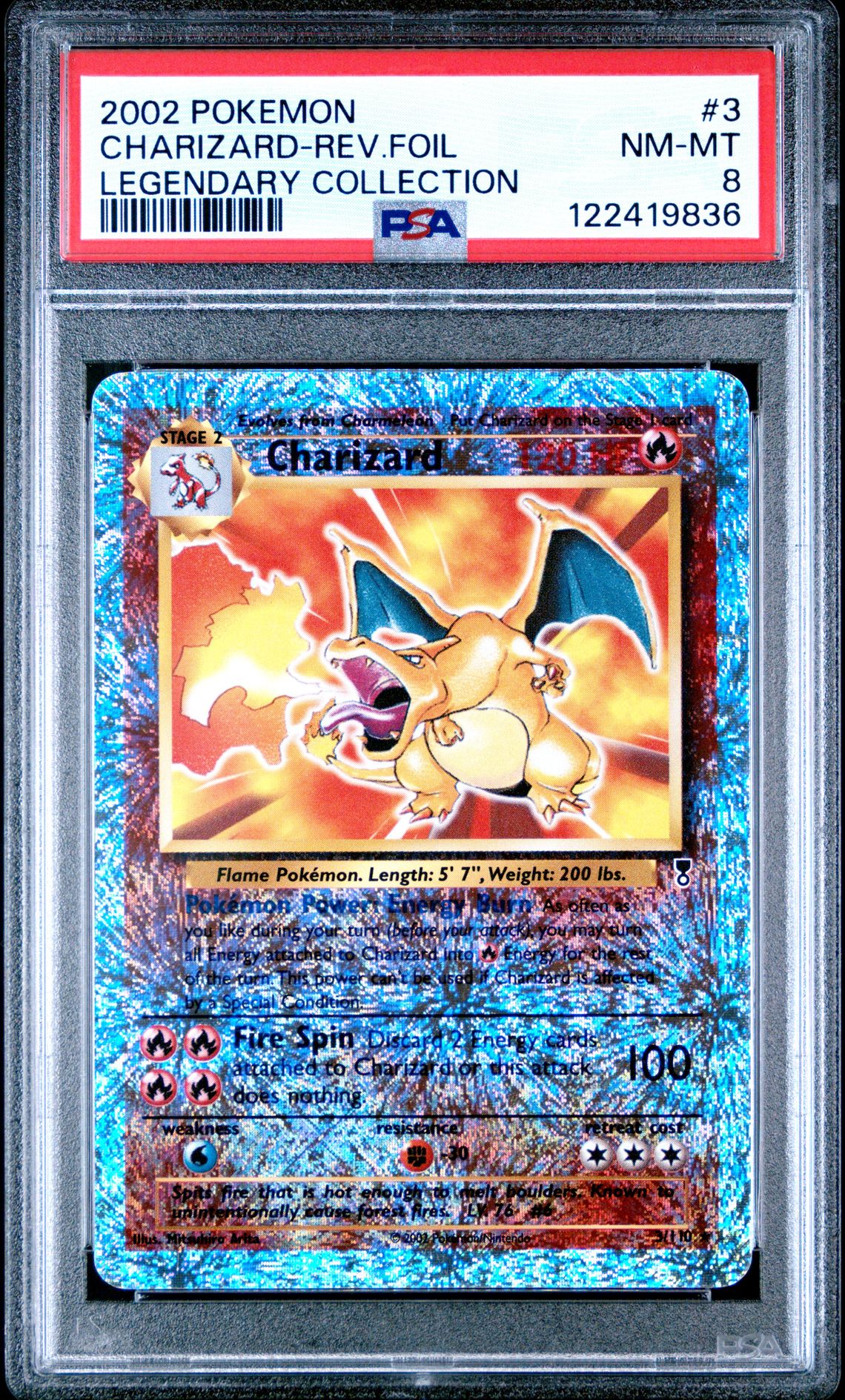 2002 Pokemon #3 Charizard-Rev.Foil front