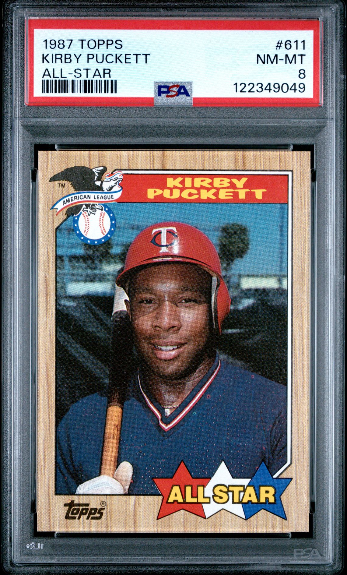 1987 Topps Kirby Puckett #611 (All-Star) Nm-Mt 8 front