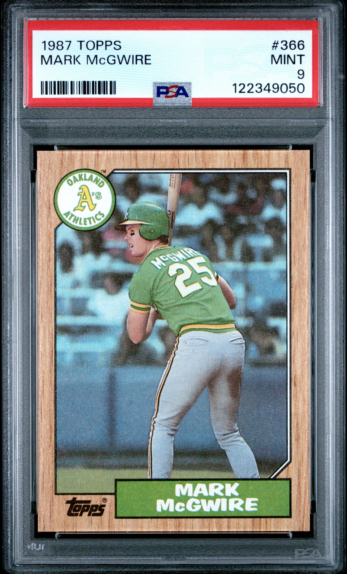 1987 Topps Mark Mcgwire #366 Mint 9 front