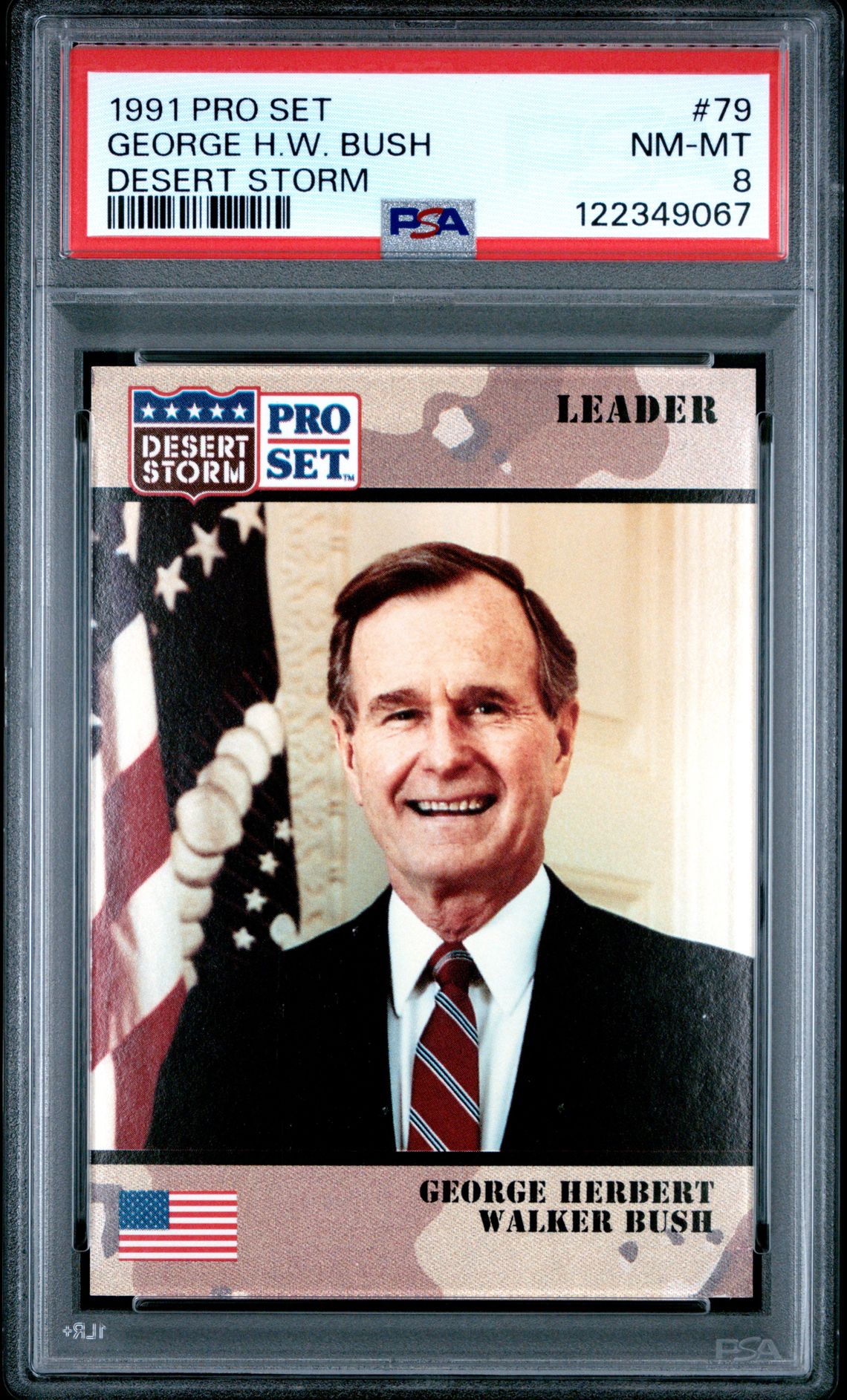1991 Pro Set Desert Storm George H.w. Bush #79 (Desert Storm) Nm-Mt 8 front
