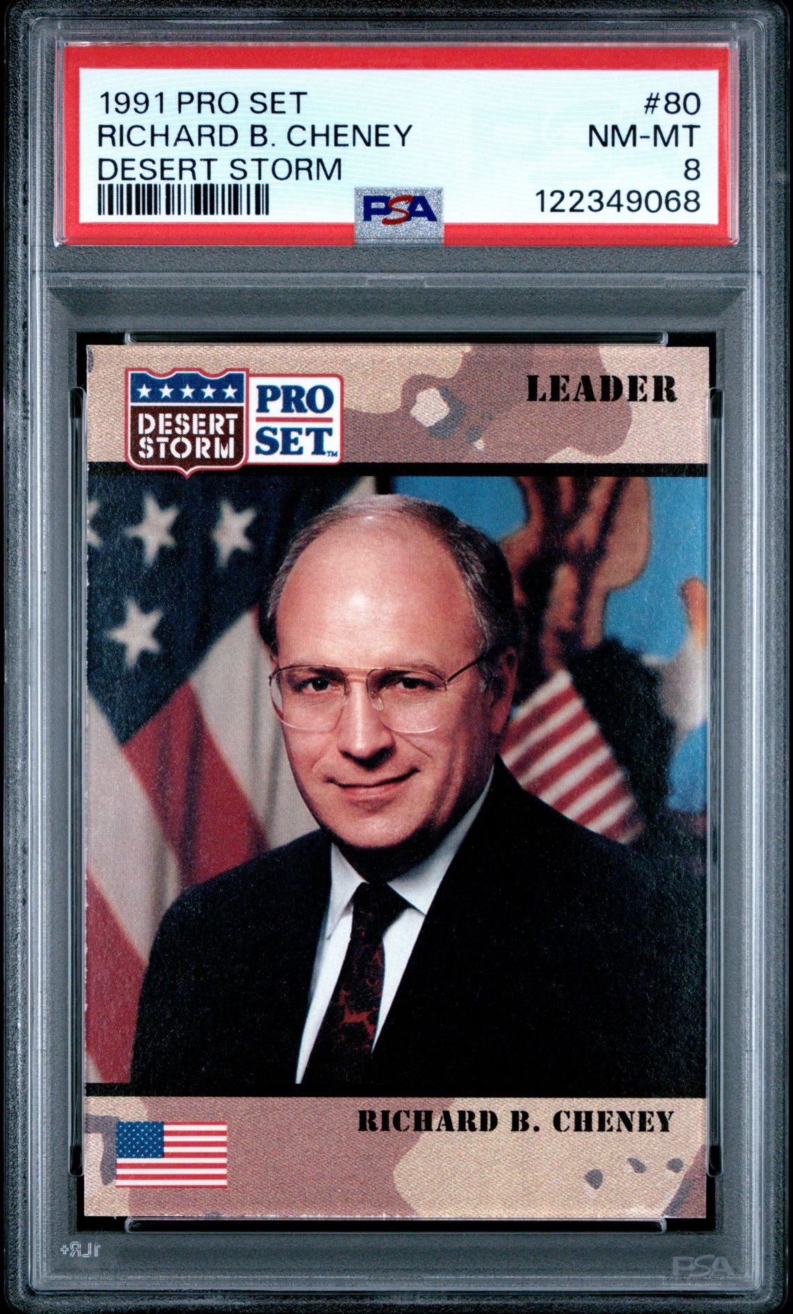 1991 Pro Set Desert Storm Richard B. Cheney #80 (Desert Storm) Nm-Mt 8 front