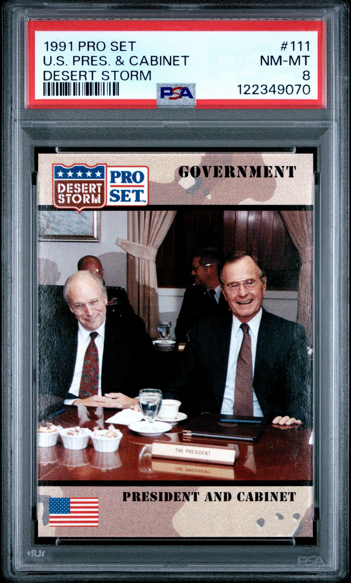 1991 Pro Set Desert Storm U.s. Pres. & Cabinet #111 (Desert Storm) Nm-Mt 8 front