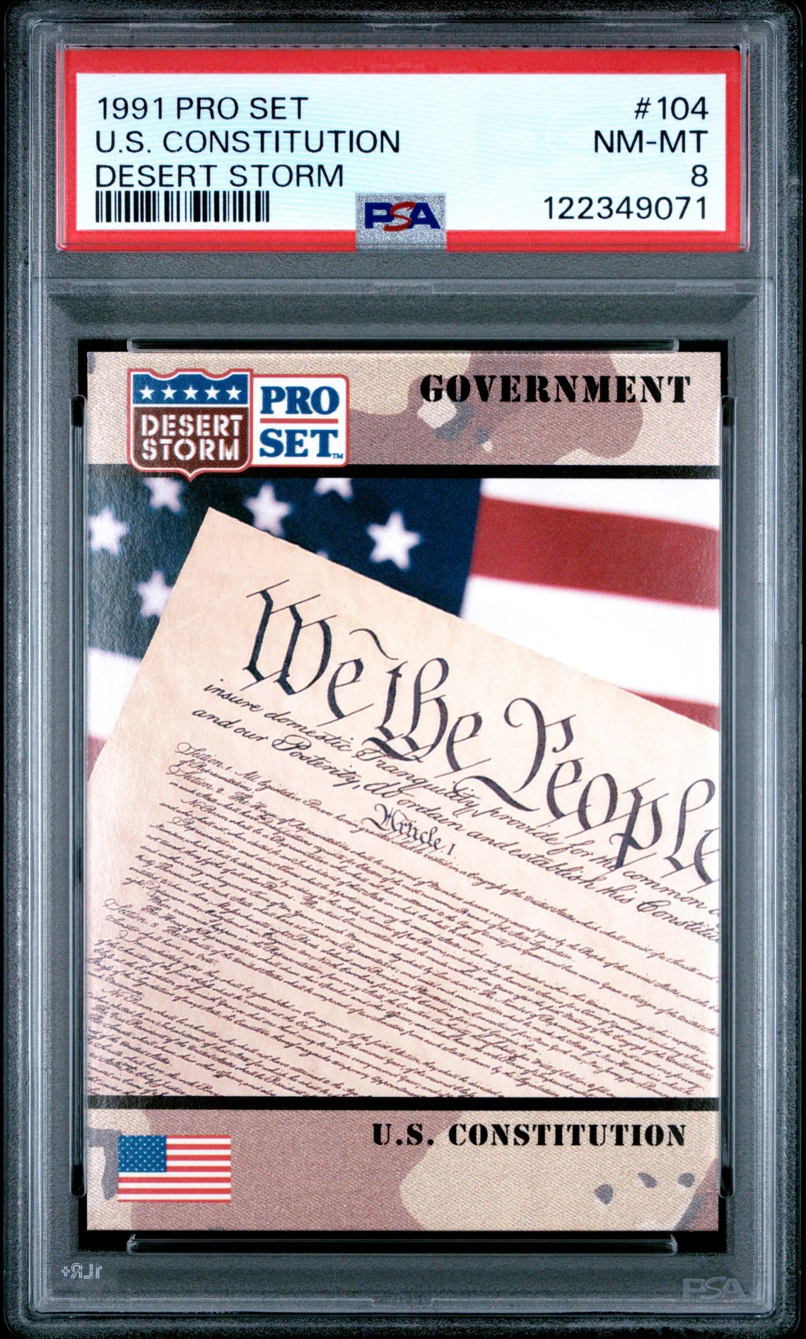 1991 Pro Set Desert Storm U.s. Constitution #104 (Desert Storm) Nm-Mt 8 front