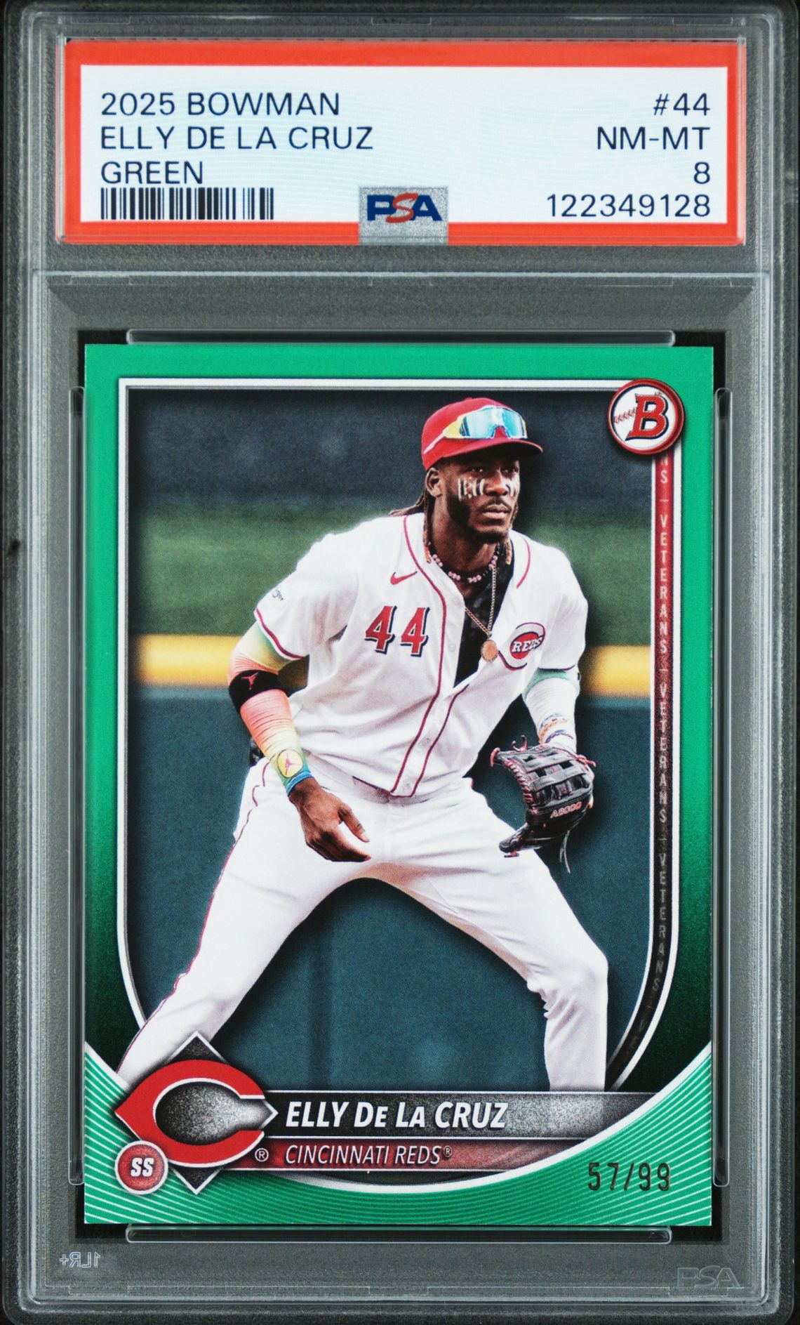 2025 Bowman Elly De La Cruz #44 (Green) Nm-Mt 8 front