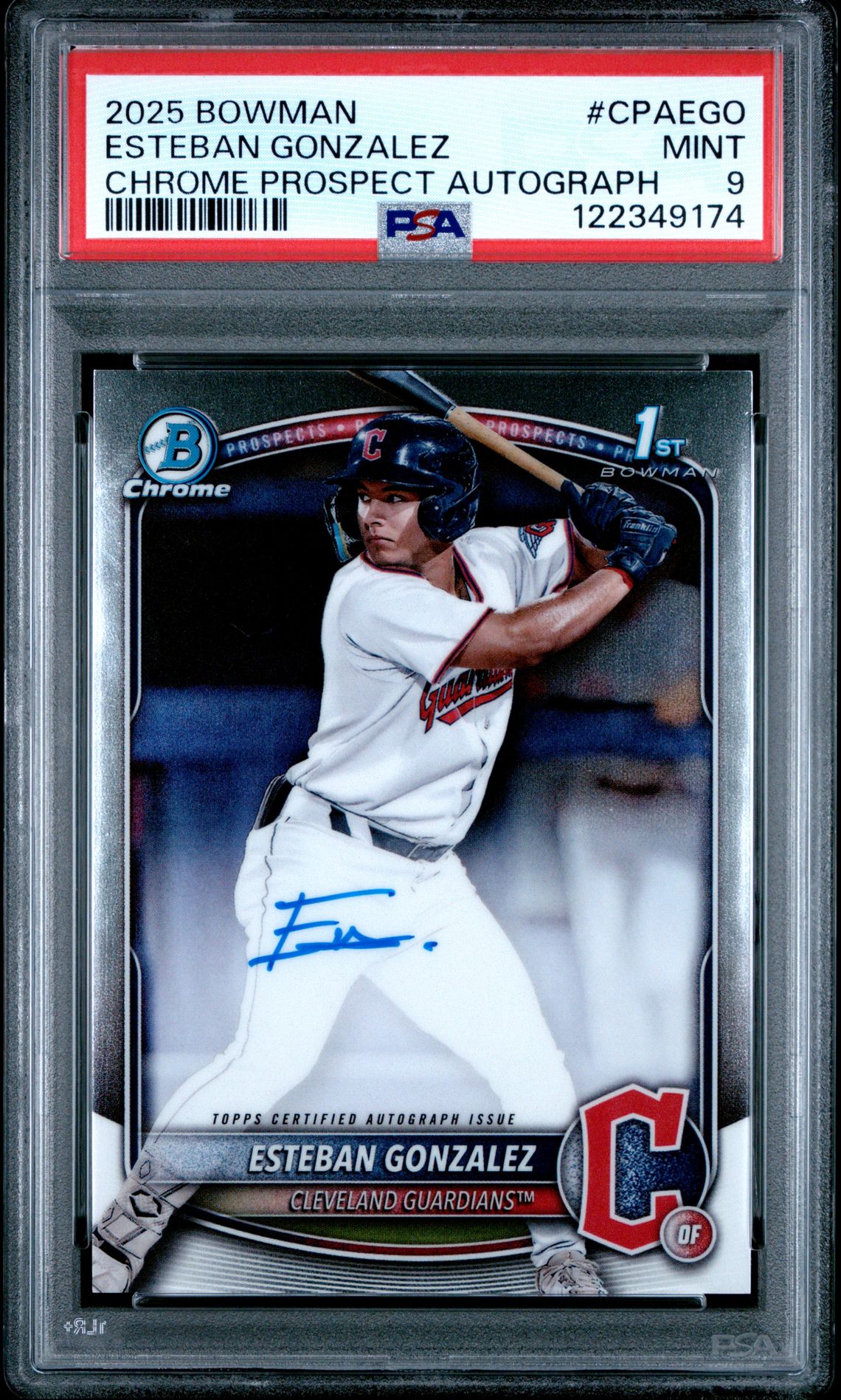 2025 Bowman Chrome Prospect Autographs Esteban Gonzalez #Cpaego Mint 9 front