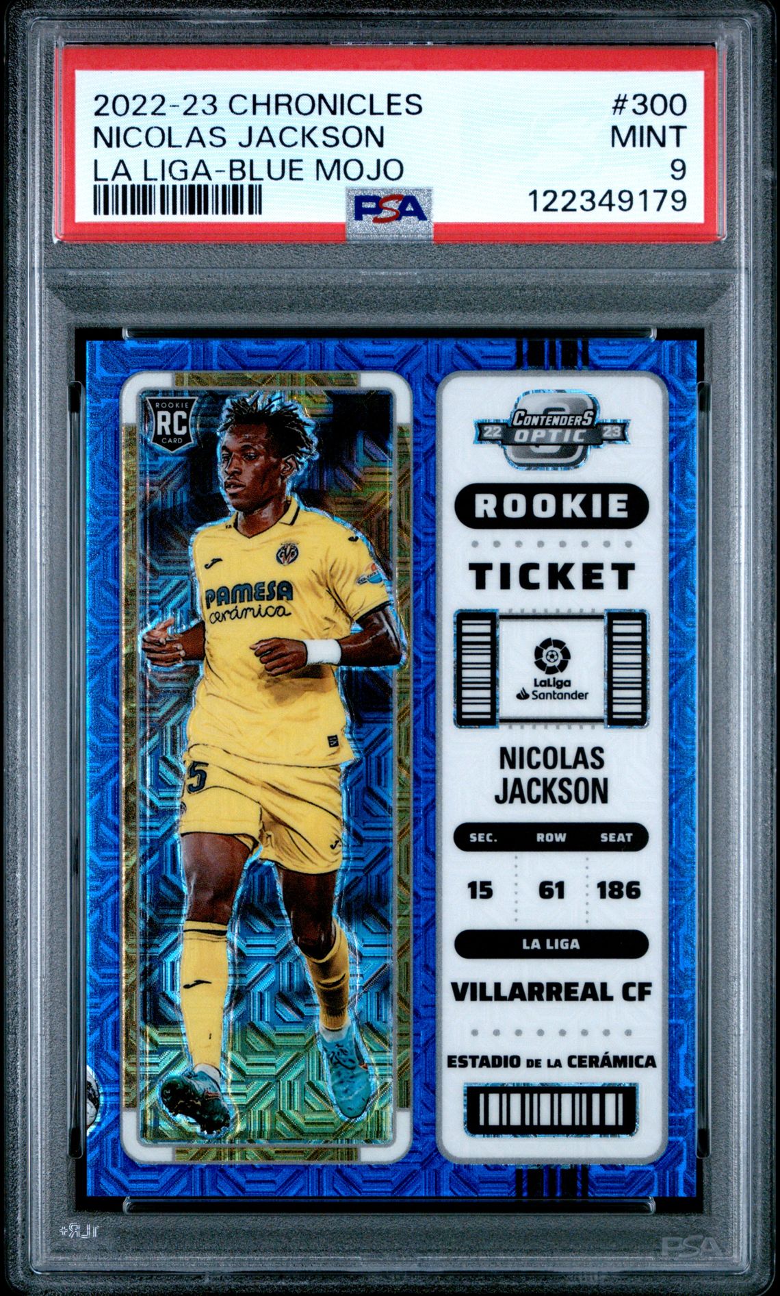 2022-23 Panini Chronicles Nicolas Jackson #300 (La Liga-Blue Mojo) Mint 9 front