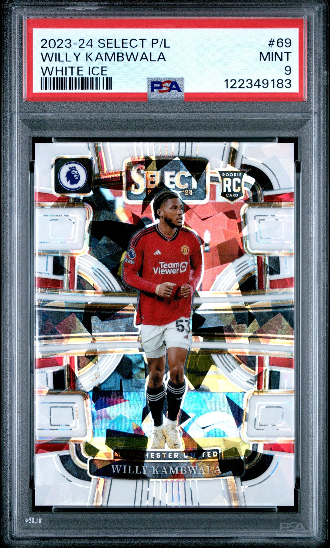 2023-24 Panini Select Premier League Willy Kambwala #69 (White Ice) Mint 9 front