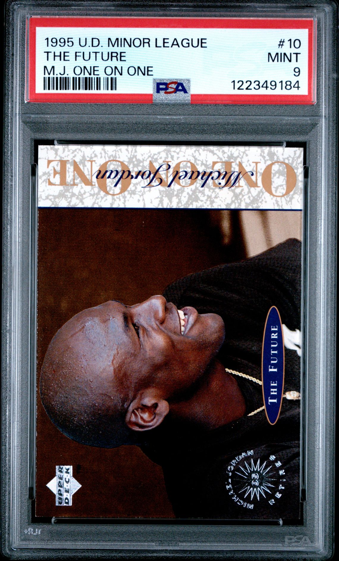 1995 Upper Deck Minor League M.j. One On One The Future #10 (M.j. One On One) Mint 9 front