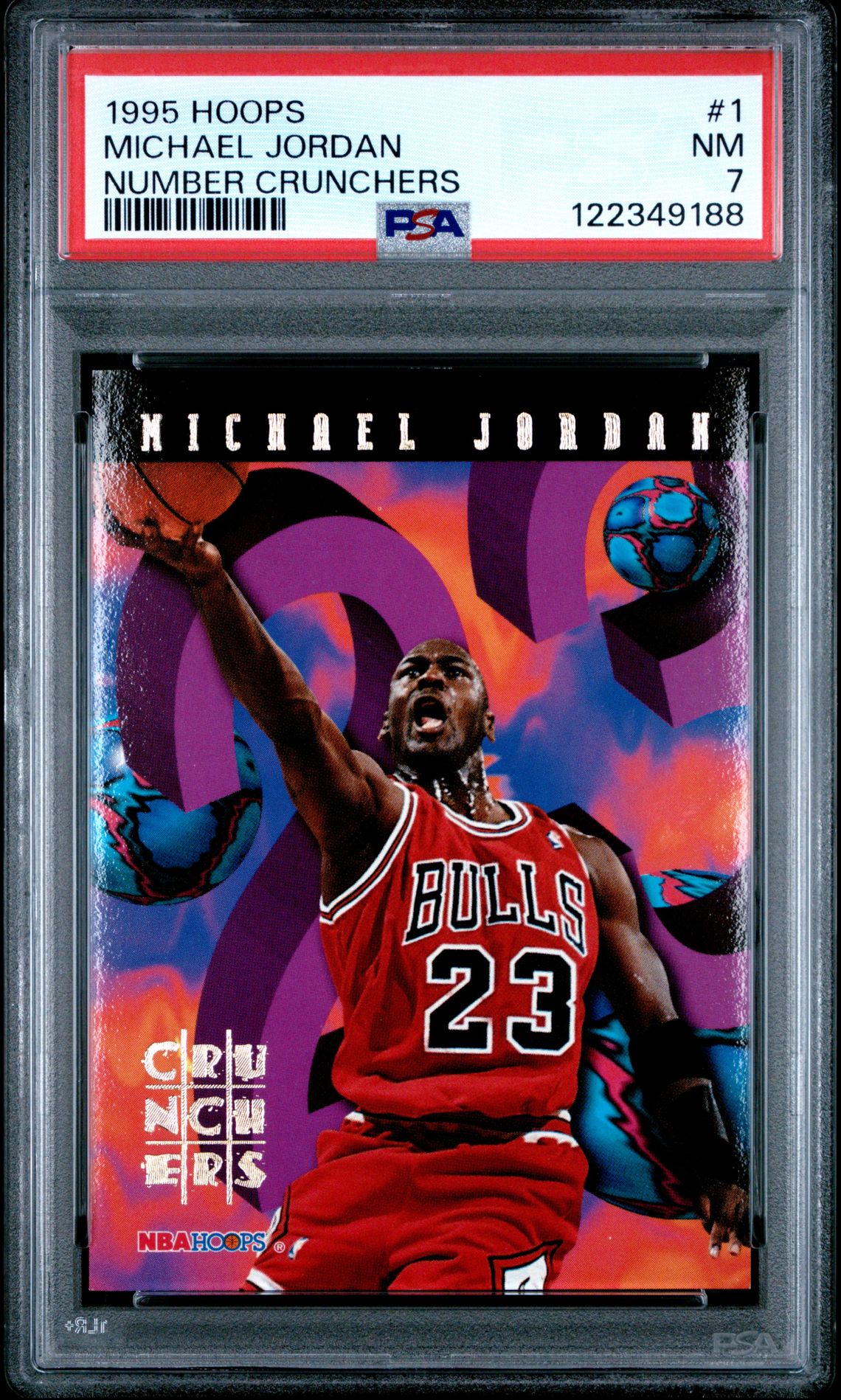 1995 Hoops Number Crunchers Michael Jordan #1 (Number Crunchers) Nm 7 front
