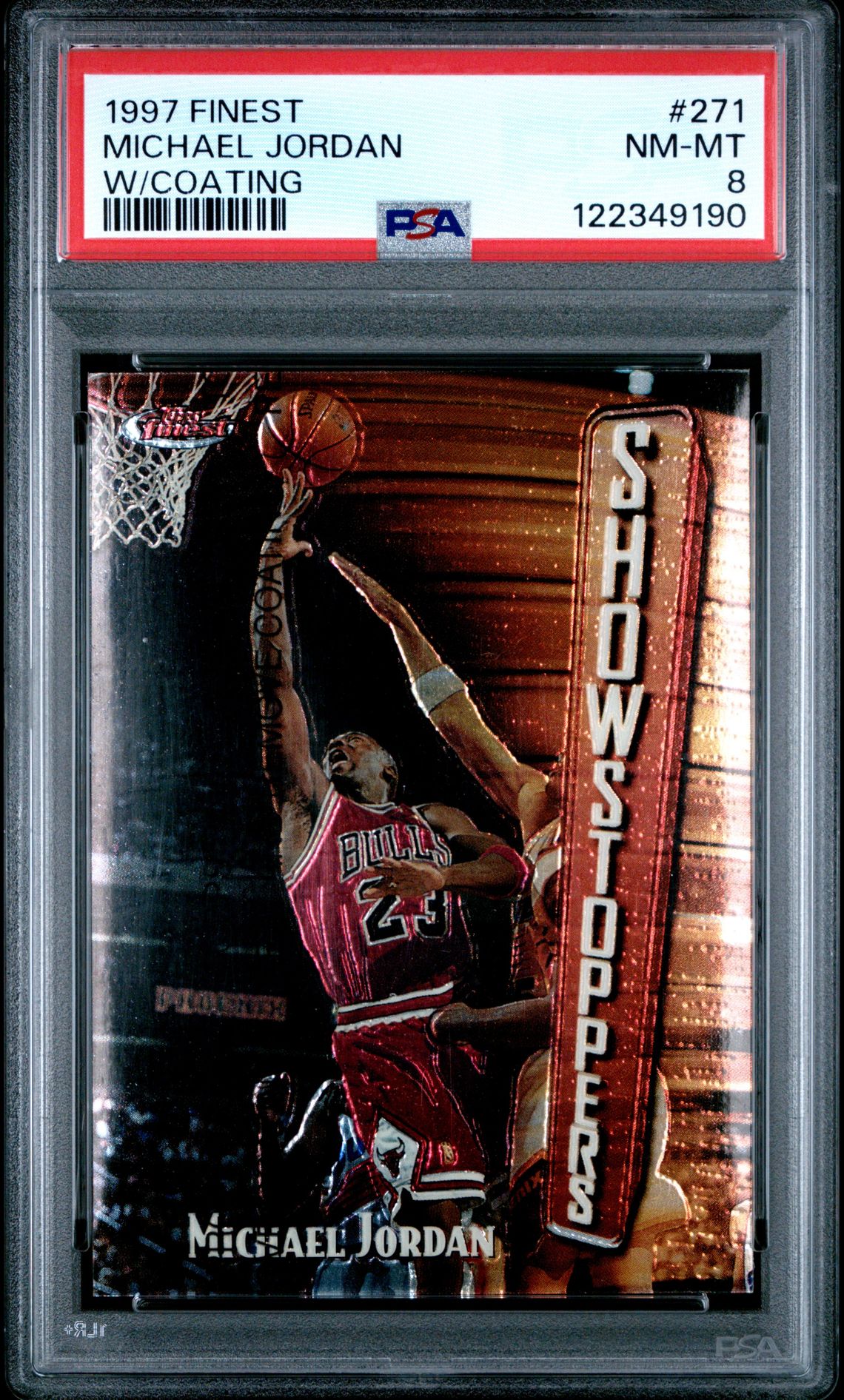 1997 Finest Michael Jordan #271 (W/Coating) Nm-Mt 8 front