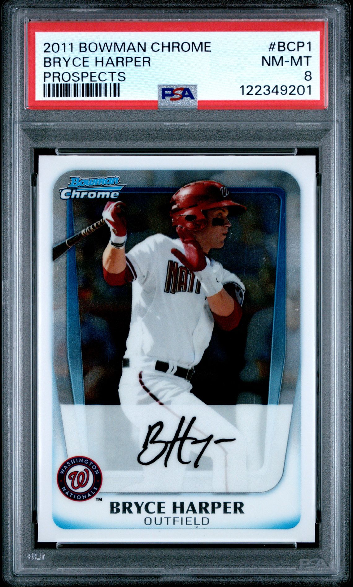 2011 Bowman Chrome Prospects Bryce Harper #Bcp1 (Prospects) Nm-Mt 8 front