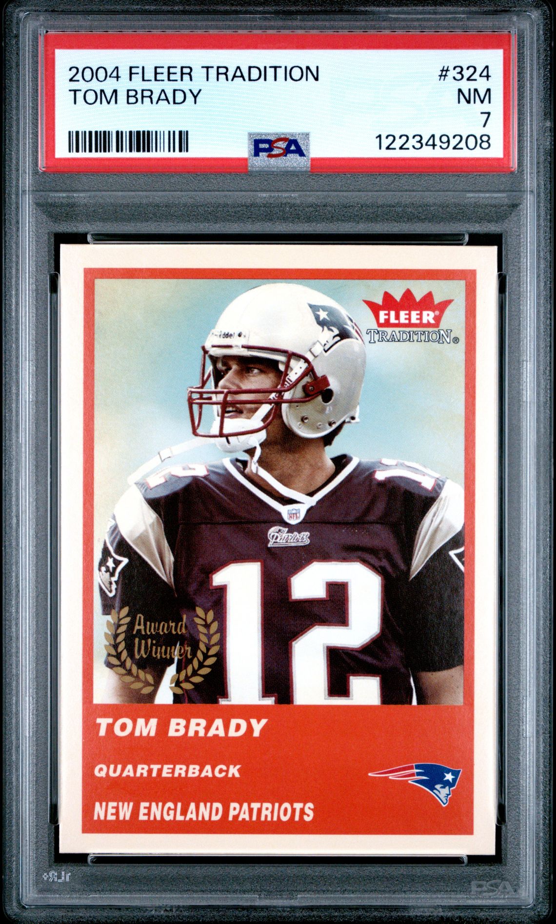 2004 Fleer Tradition Tom Brady #324 Nm 7 front