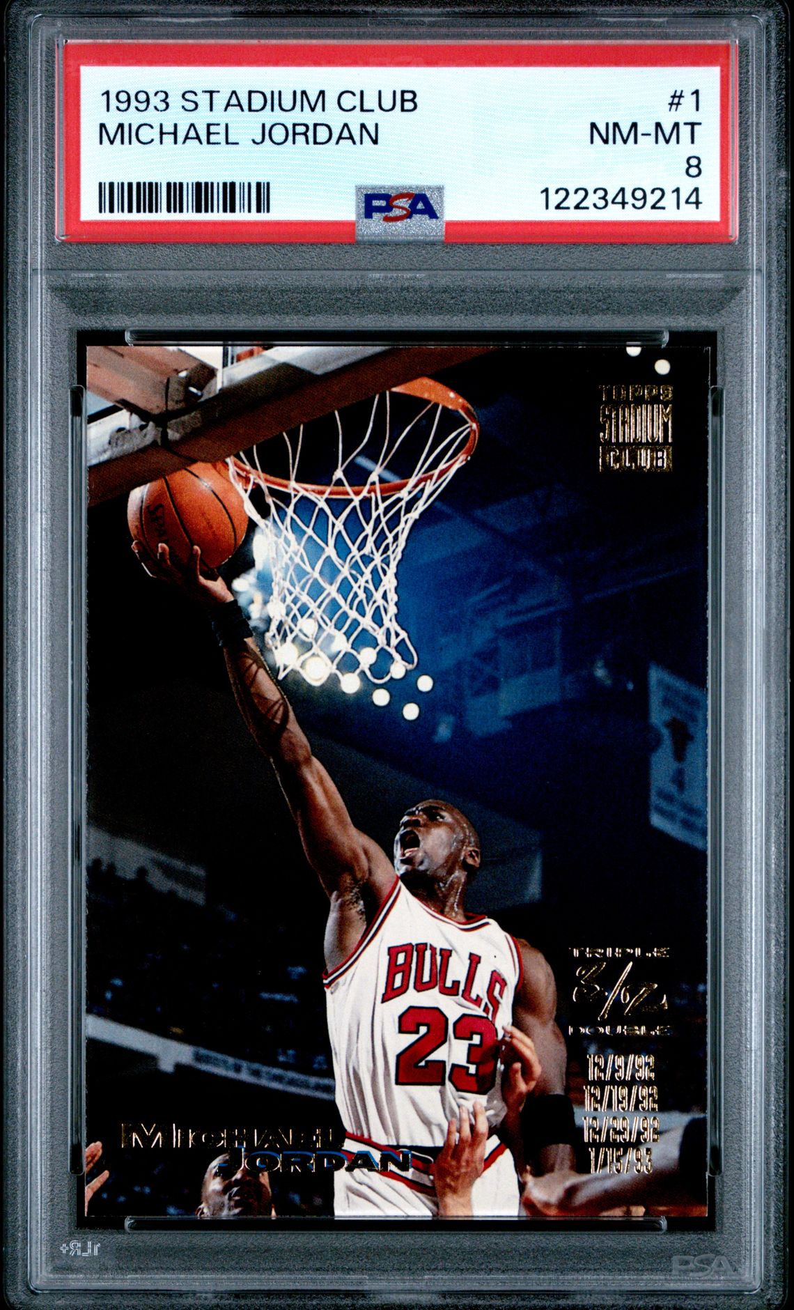 1993 Stadium Club Michael Jordan #1 Nm-Mt 8 front