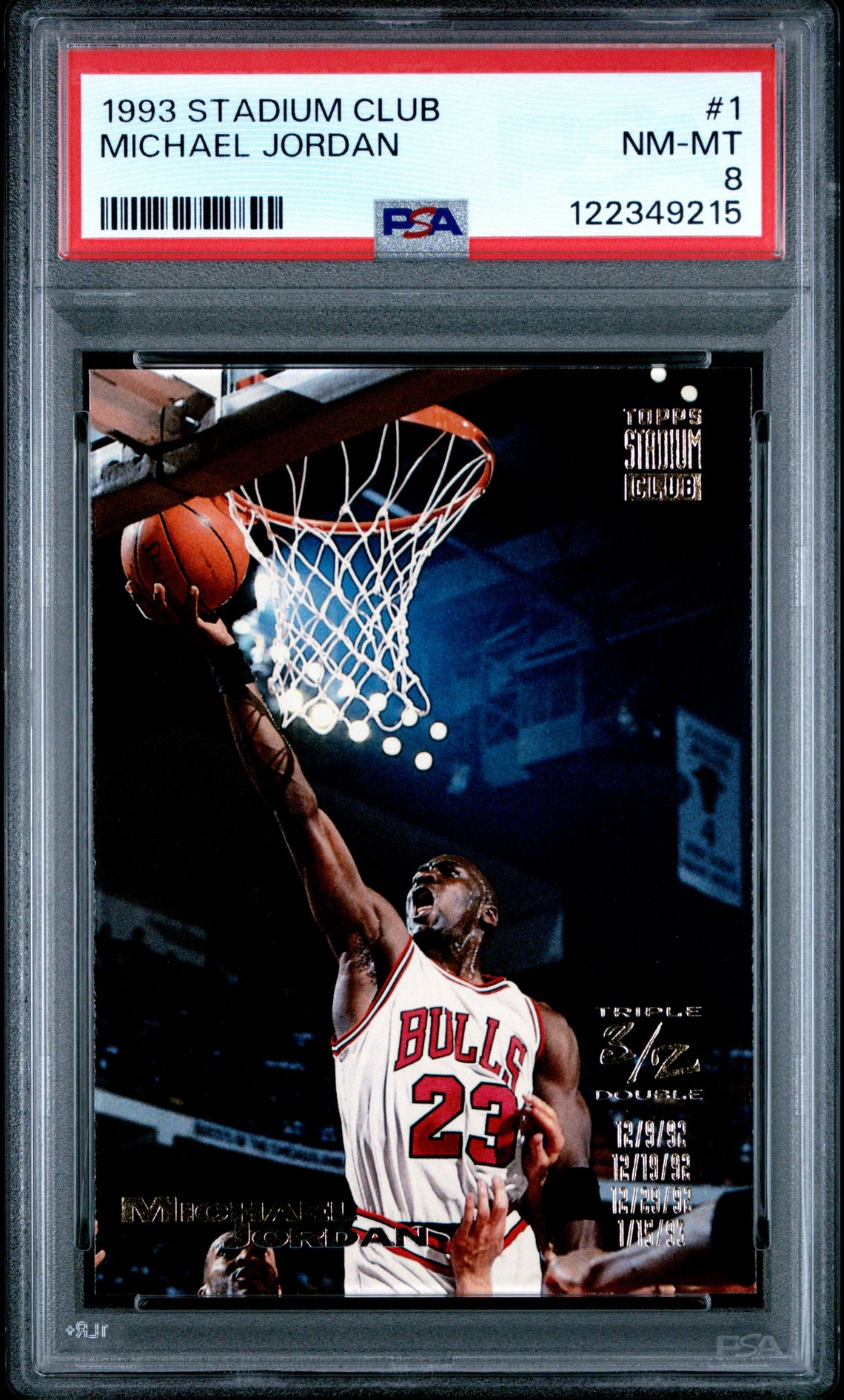 1993 Stadium Club Michael Jordan #1 Nm-Mt 8 front