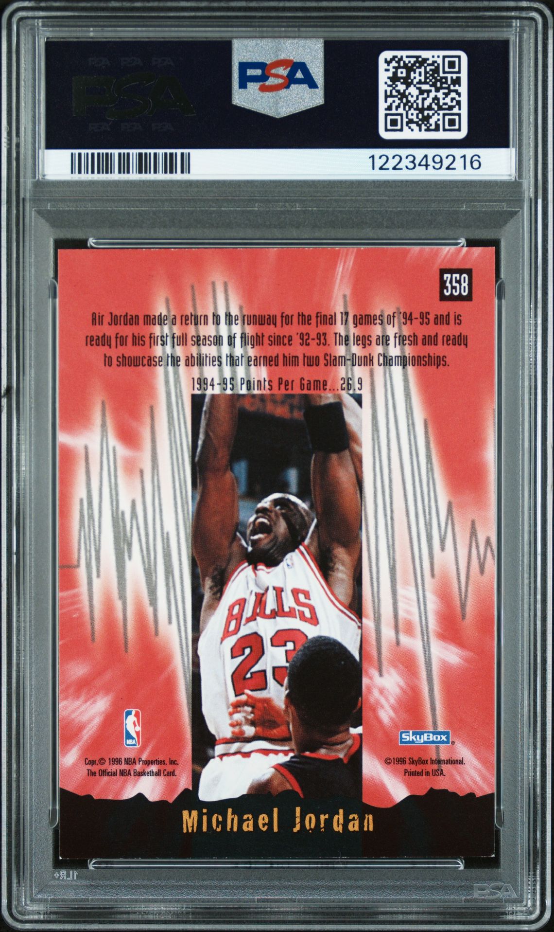 1995 Hoops Michael Jordan #358 Nm 7 back