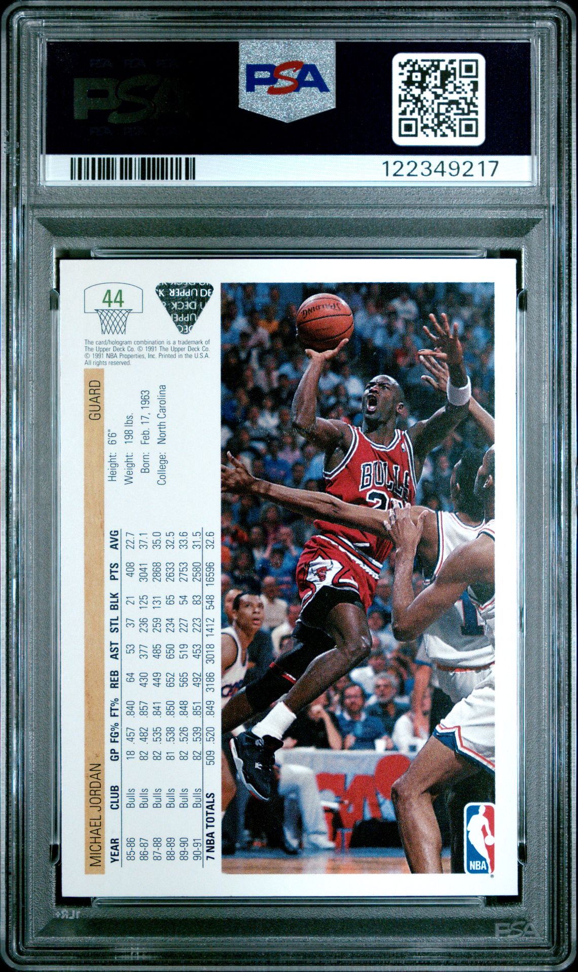 1991 Upper Deck Michael Jordan #44 Mint 9 back
