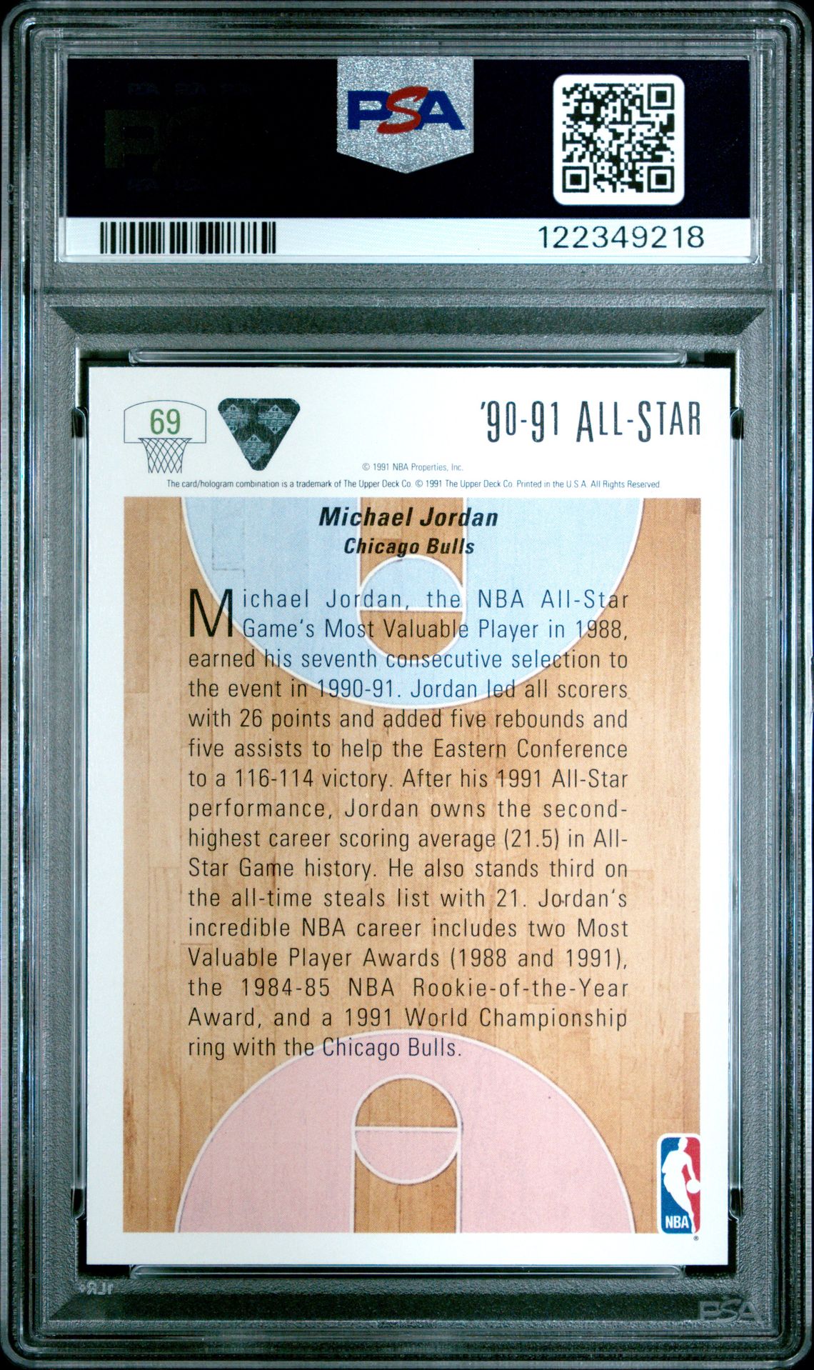 1991 Upper Deck Michael Jordan #69 Nm-Mt 8 back