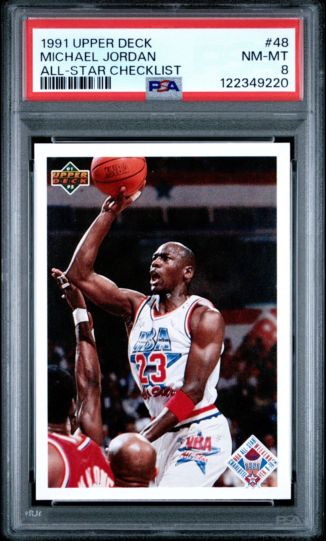 1991 Upper Deck Michael Jordan #48 (All-Star Checklist) Nm-Mt 8 front