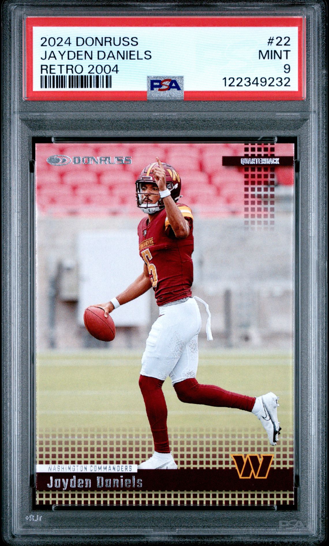 2024 Panini Donruss Retro 2004 Jayden Daniels #22 Mint 9 front