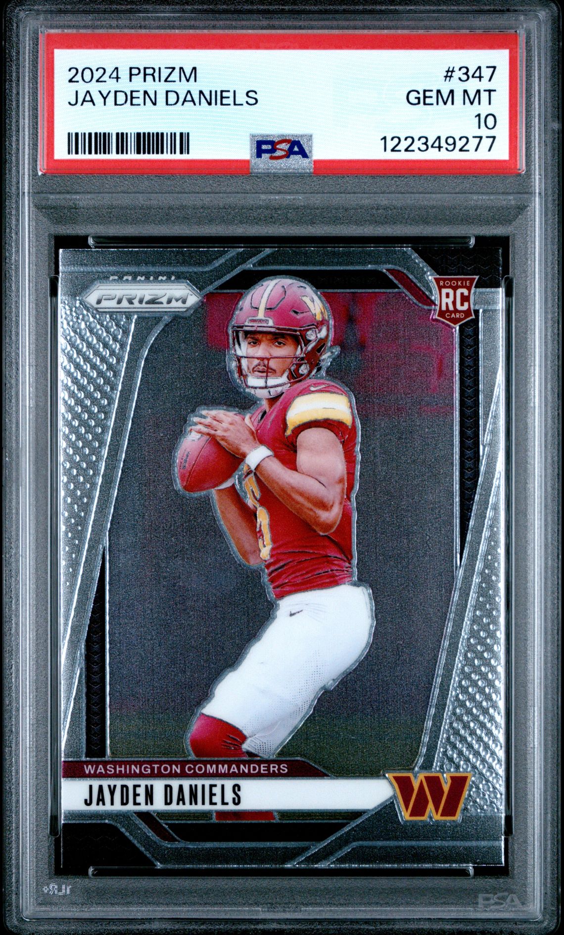 2024 Panini Prizm Jayden Daniels #347 Gem Mt 10 front