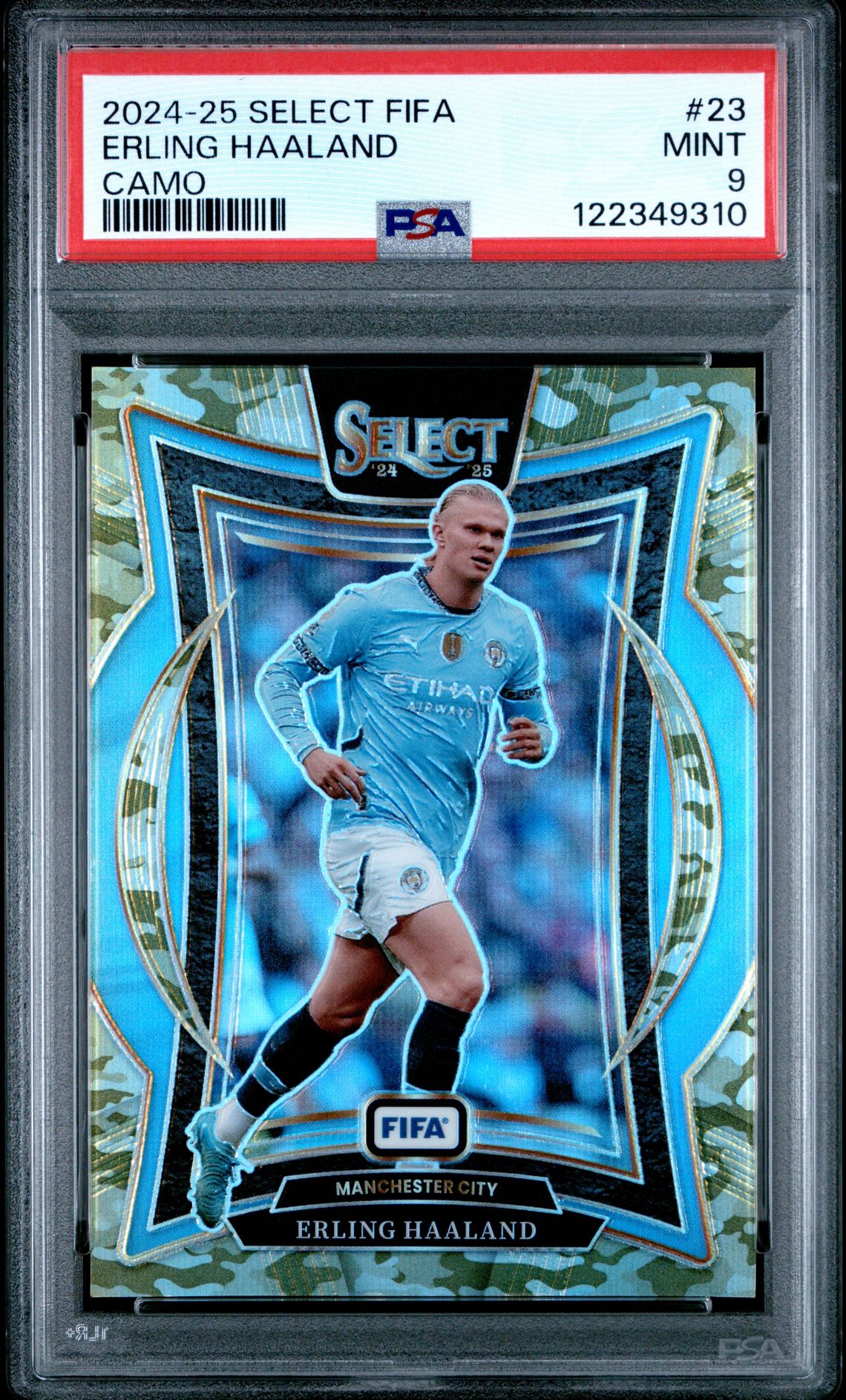 2024-25 Panini Select Fifa Erling Haaland #23 (Camo) Mint 9 front