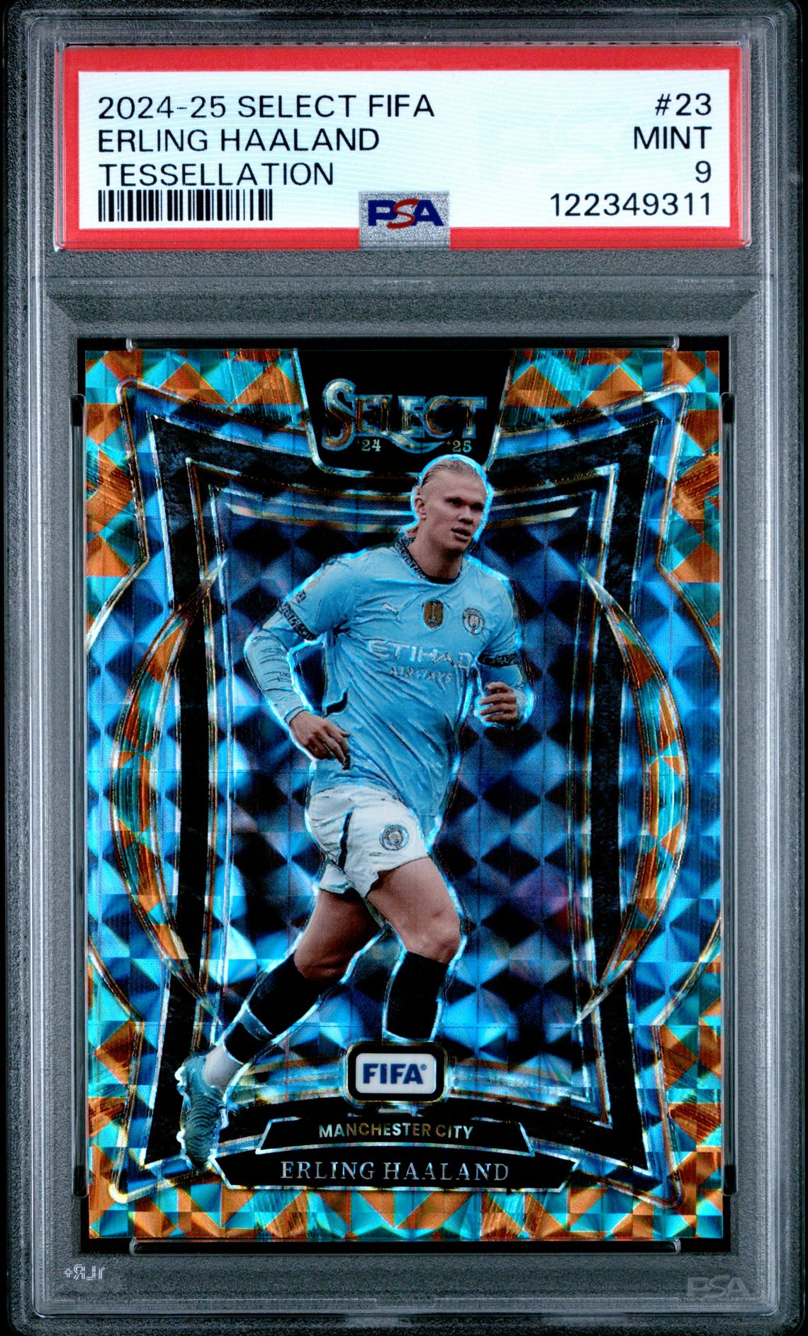 2024-25 Panini Select Fifa Erling Haaland #23 (Tessellation) Mint 9 front