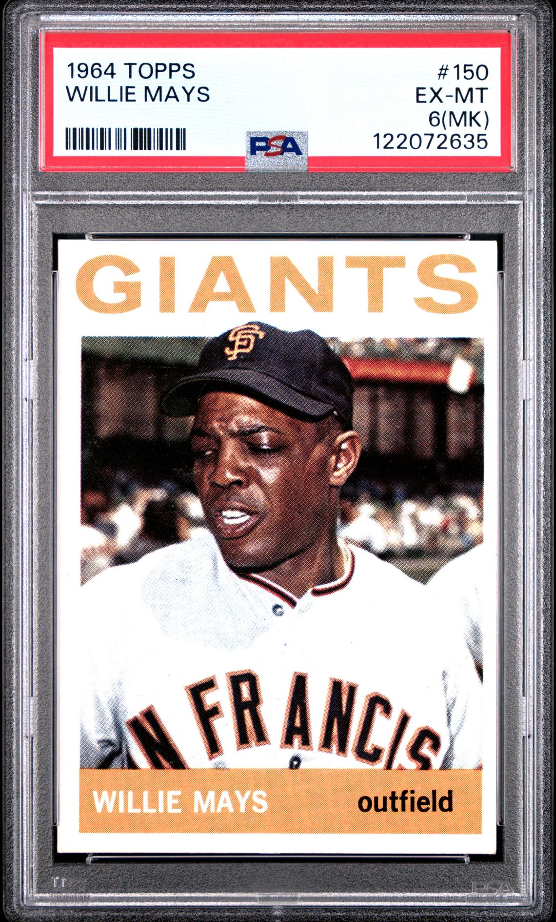 1964 Topps Willie Mays #150 Ex-Mt 6 (Mk) front