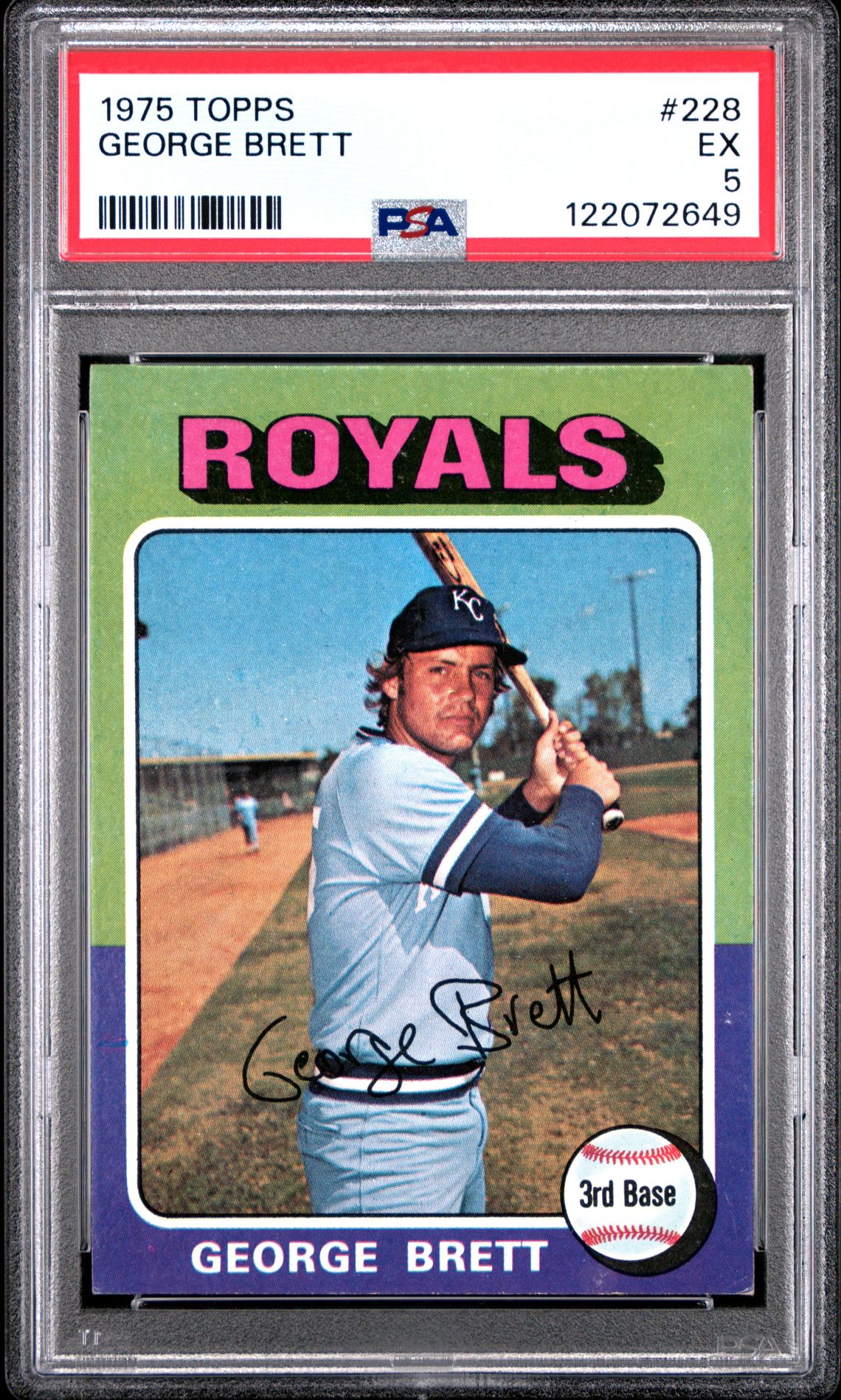 1975 Topps George Brett #228 Ex 5 front