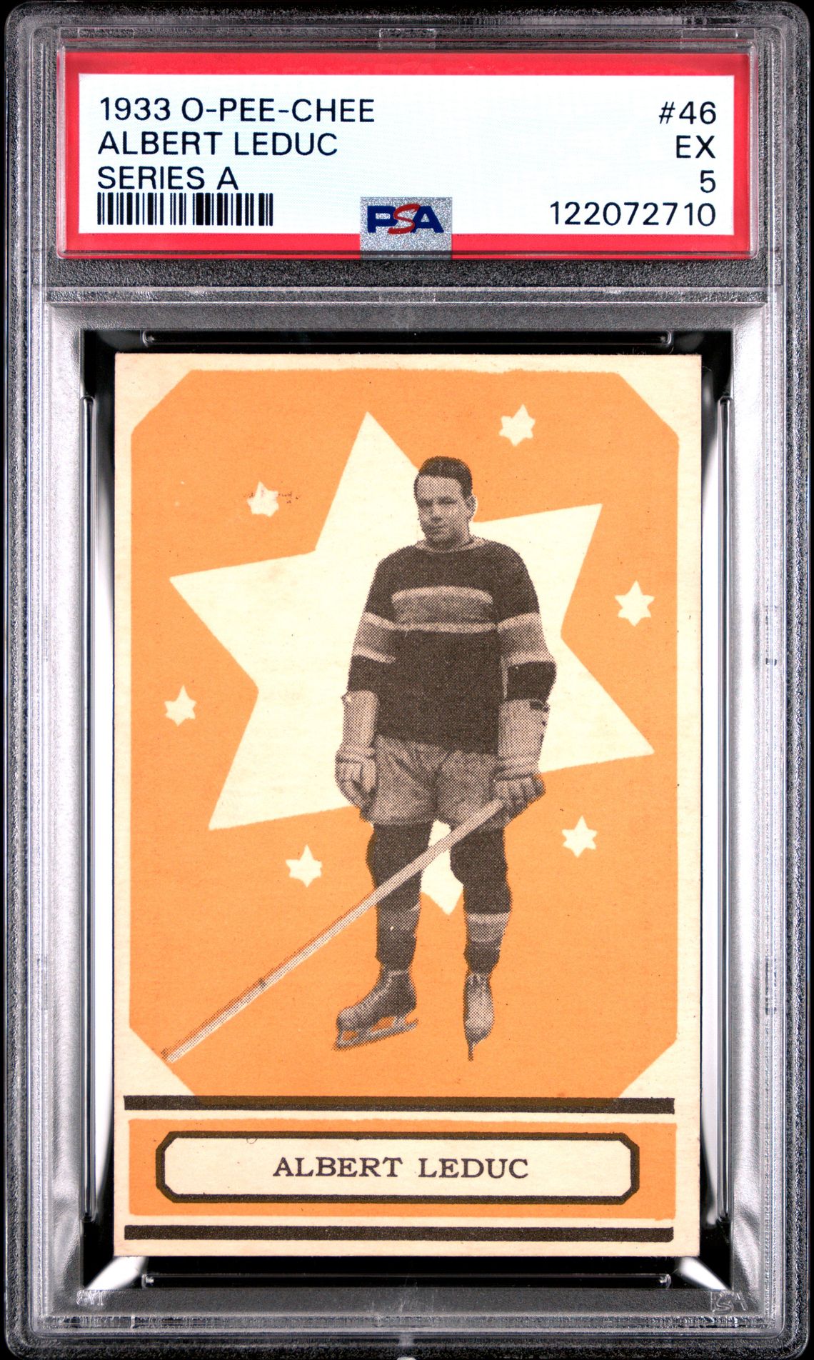 1933 O-Pee-Chee Albert Leduc #46 (Series A) Ex 5 front