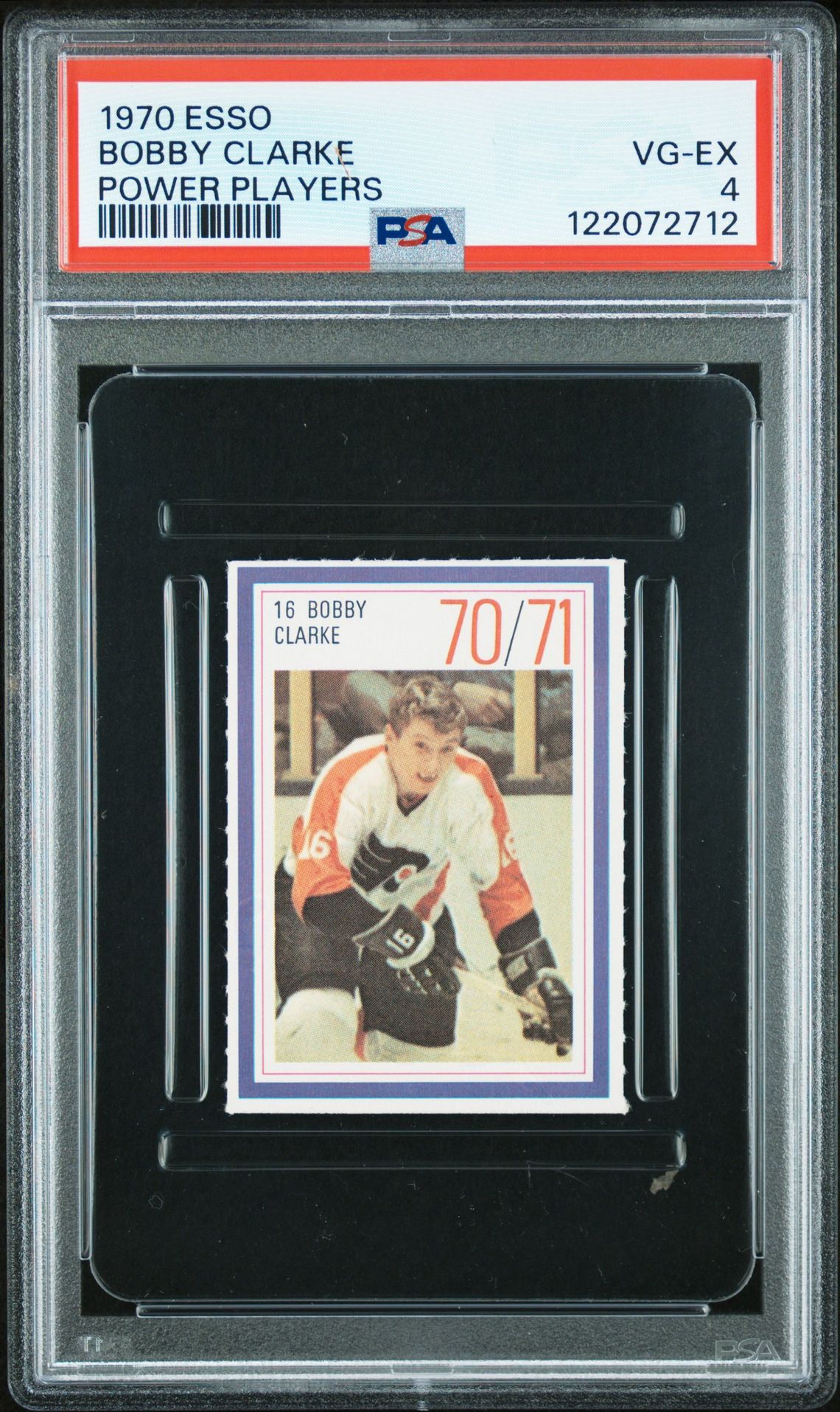 1970 Esso Power Players Bobby Clarke (Power Players) Vg-Ex 4 front