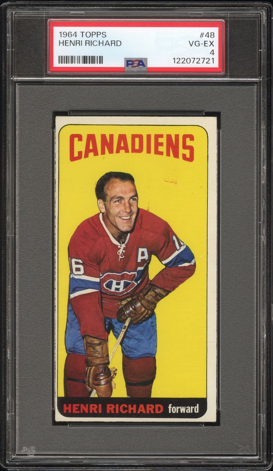 1964 Topps Henri Richard #48 Vg-Ex 4 front