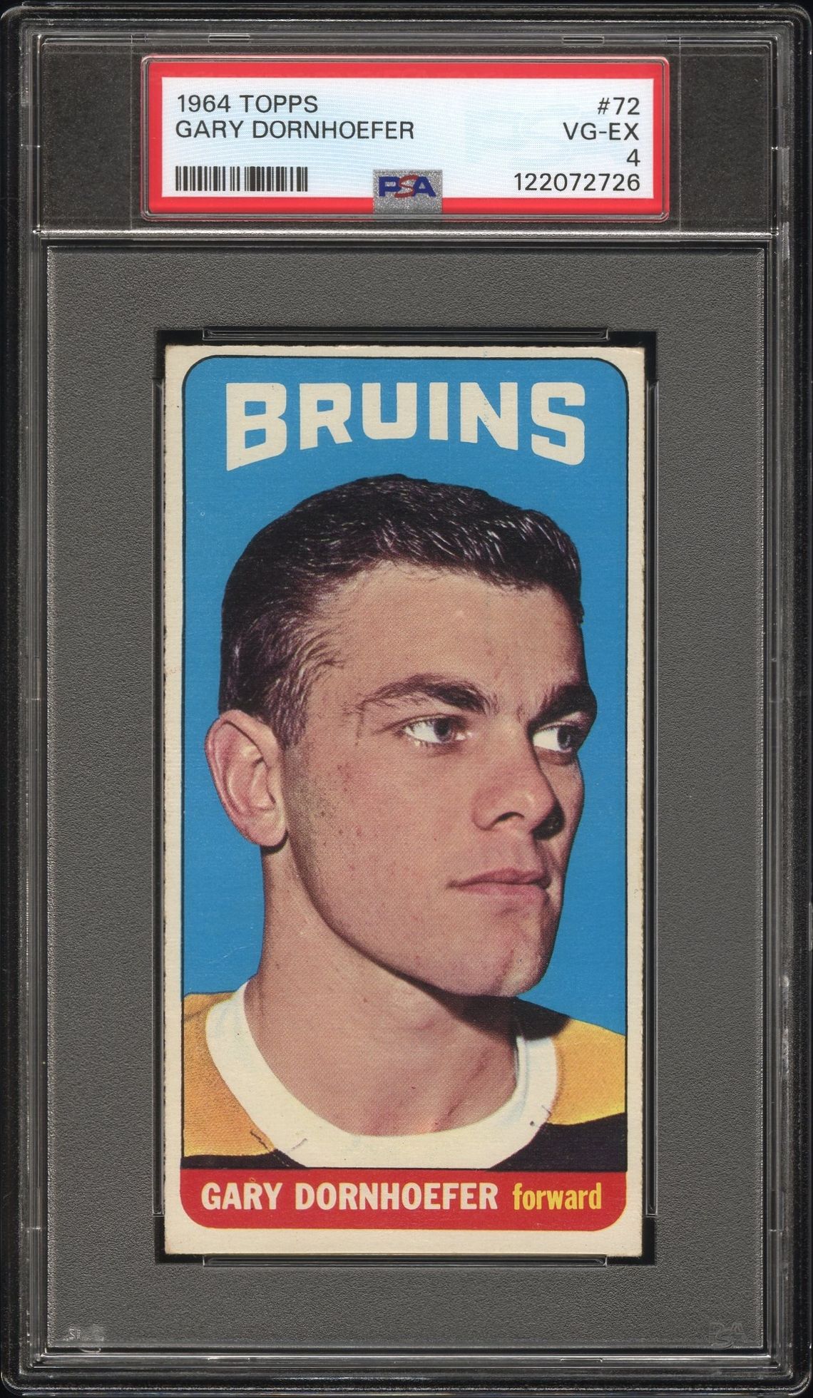 1964 Topps Gary Dornhoefer #72 Vg-Ex 4 front
